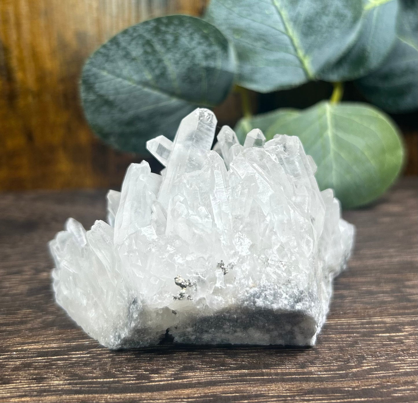 Quartz Needle Point Raw Specimen With Pyrite