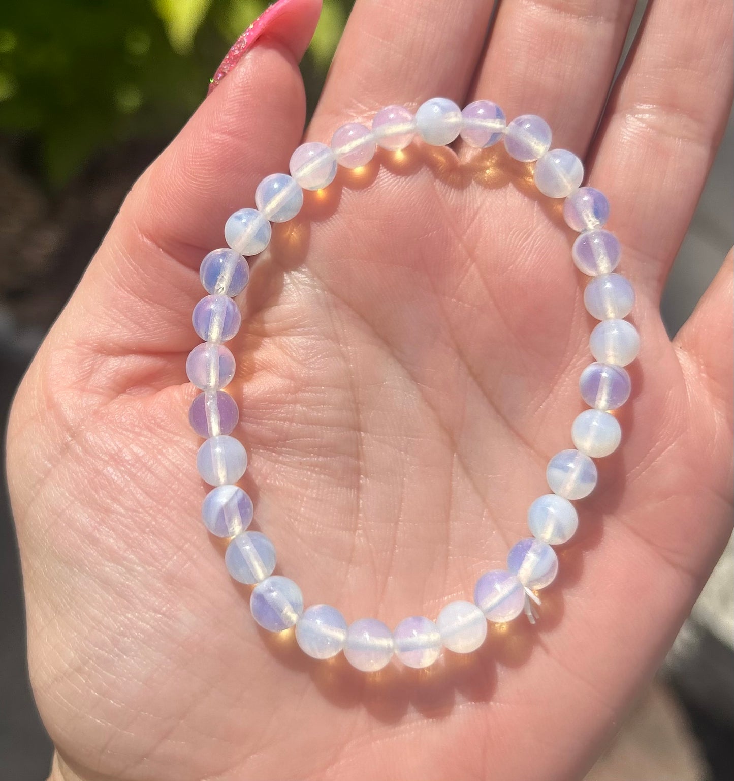 Opalite Crystal Beaded Bracelet