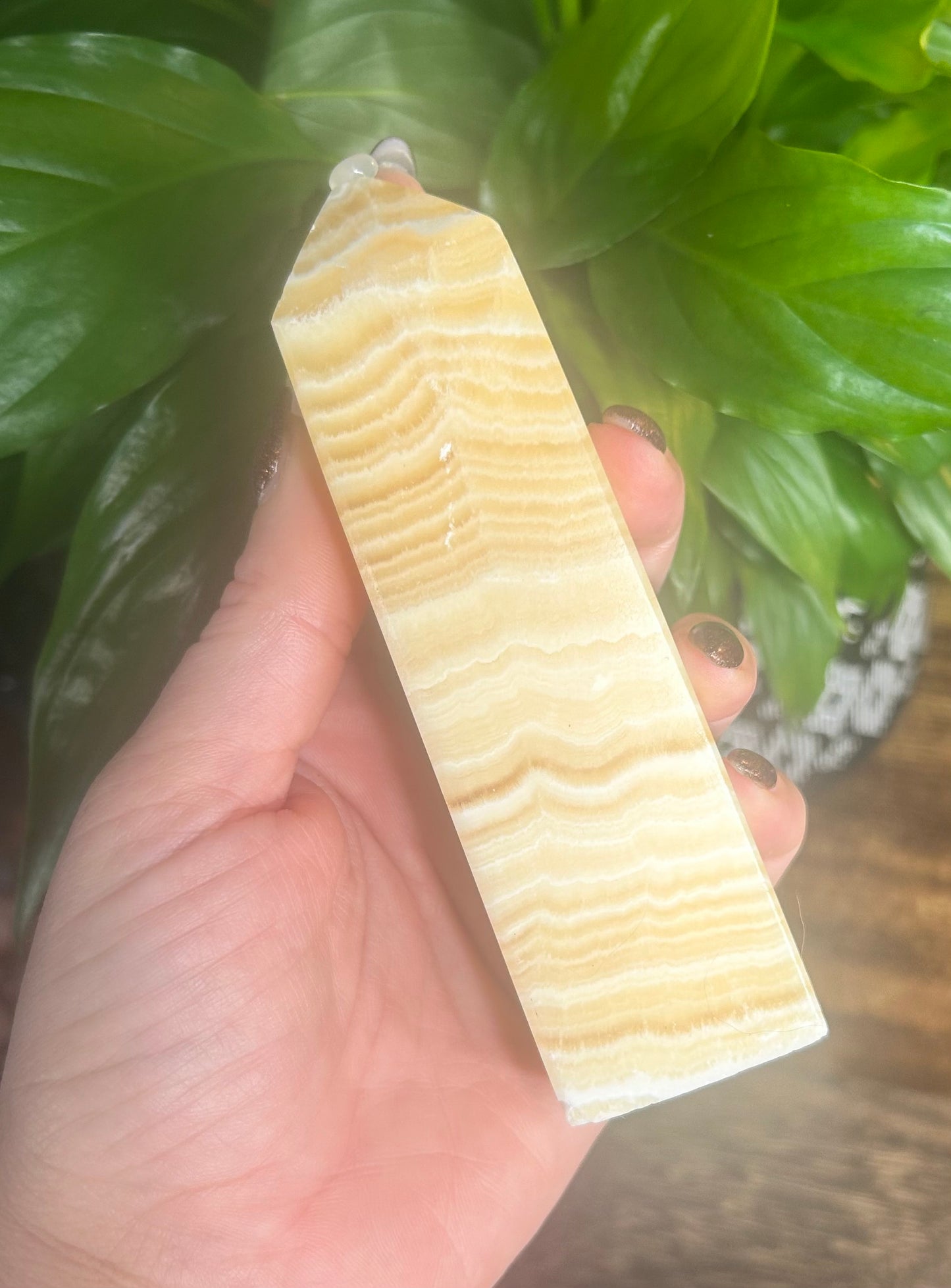 Orange Calcite Banded Tower (slight imperfection)