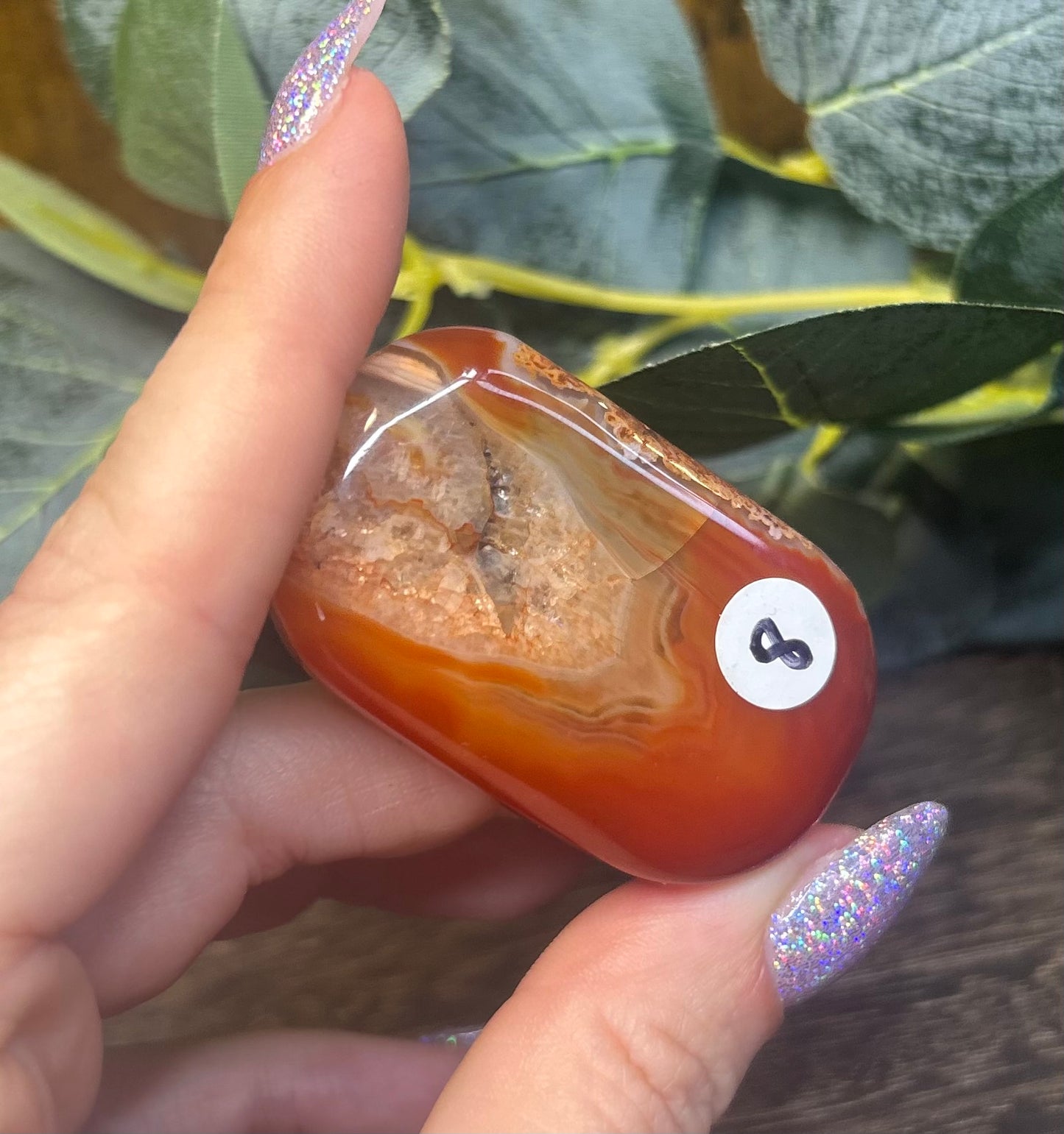 Carnelian Agate Palm Stones