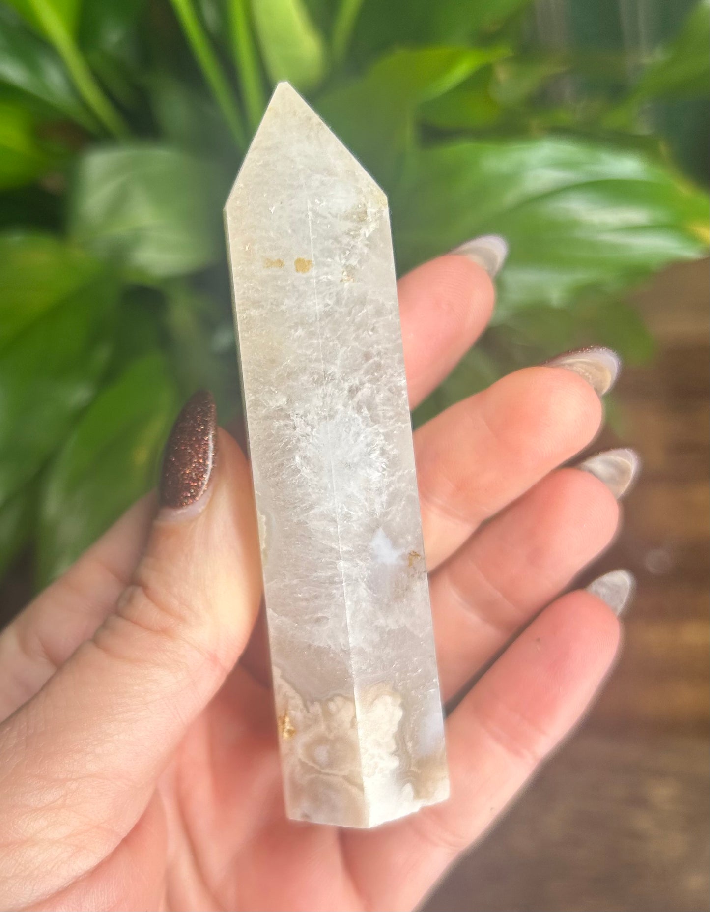 Flower Agate Crystal Tower (tip not perfect)