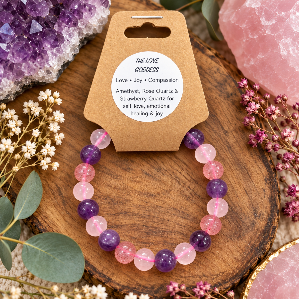 The Love Goddess Crystal Bracelet 8mm