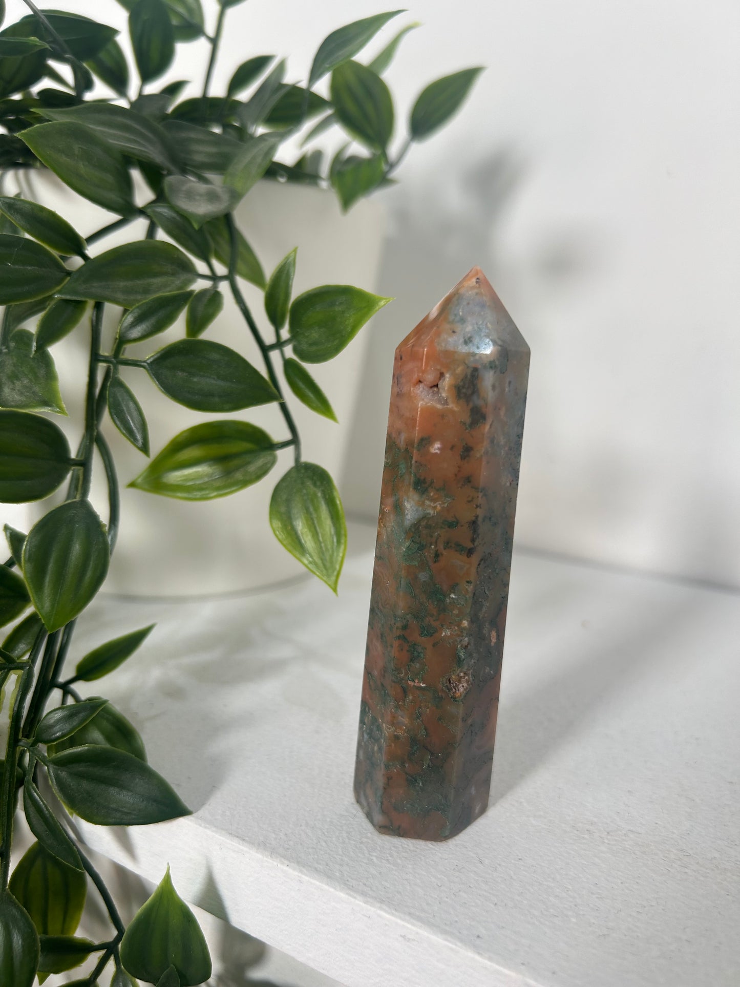 Red Moss Agate Tower (F)