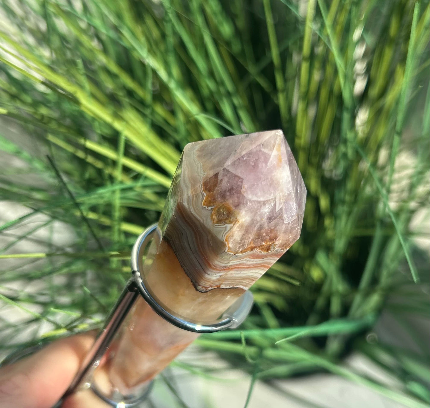 Amethyst Agate Wand (A)