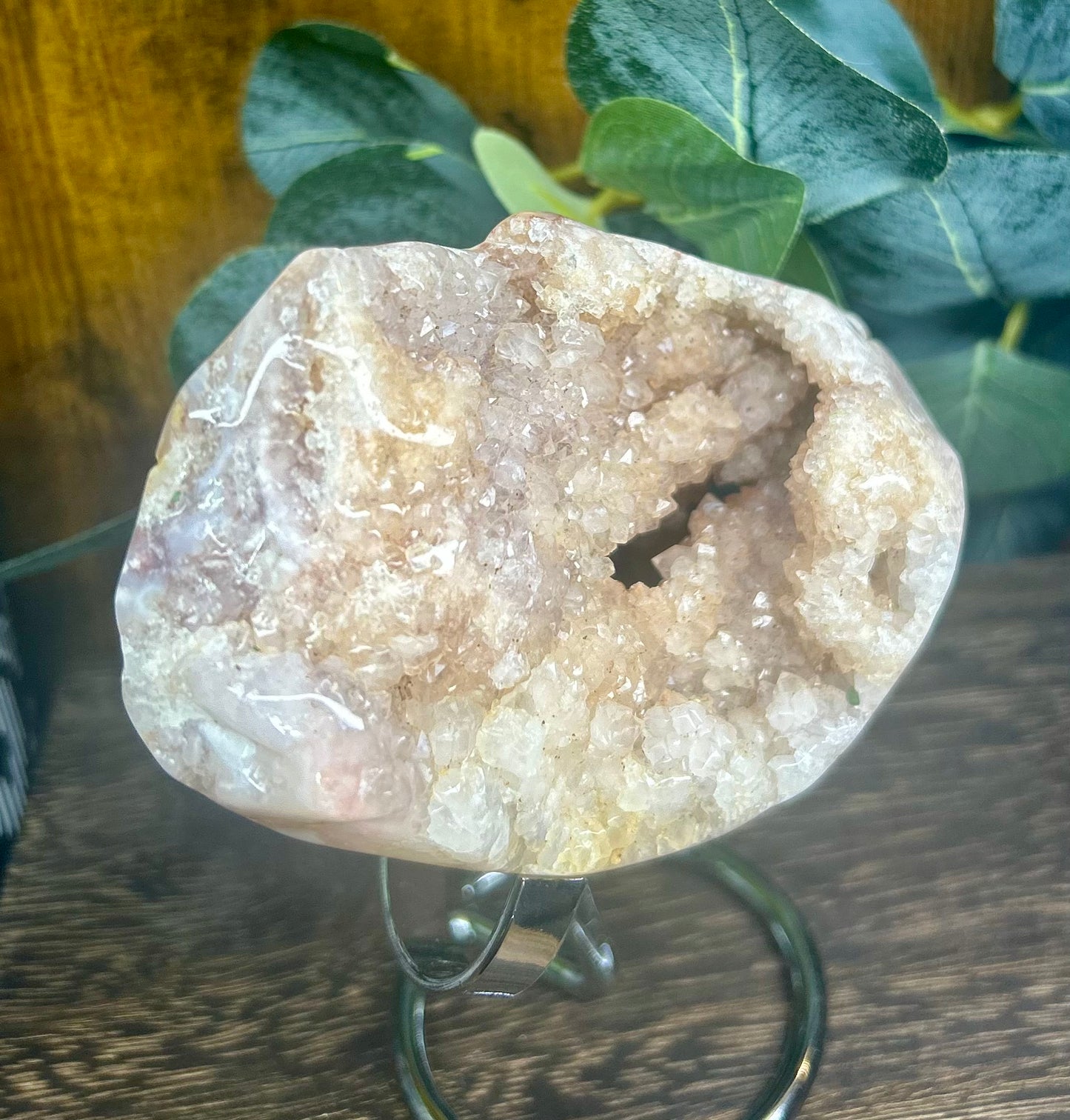 Pink Flower Amethyst Polished Raw Statement Piece