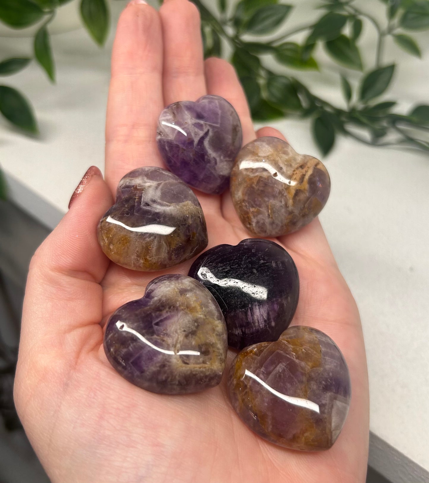 Amethyst Pocket Hearts
