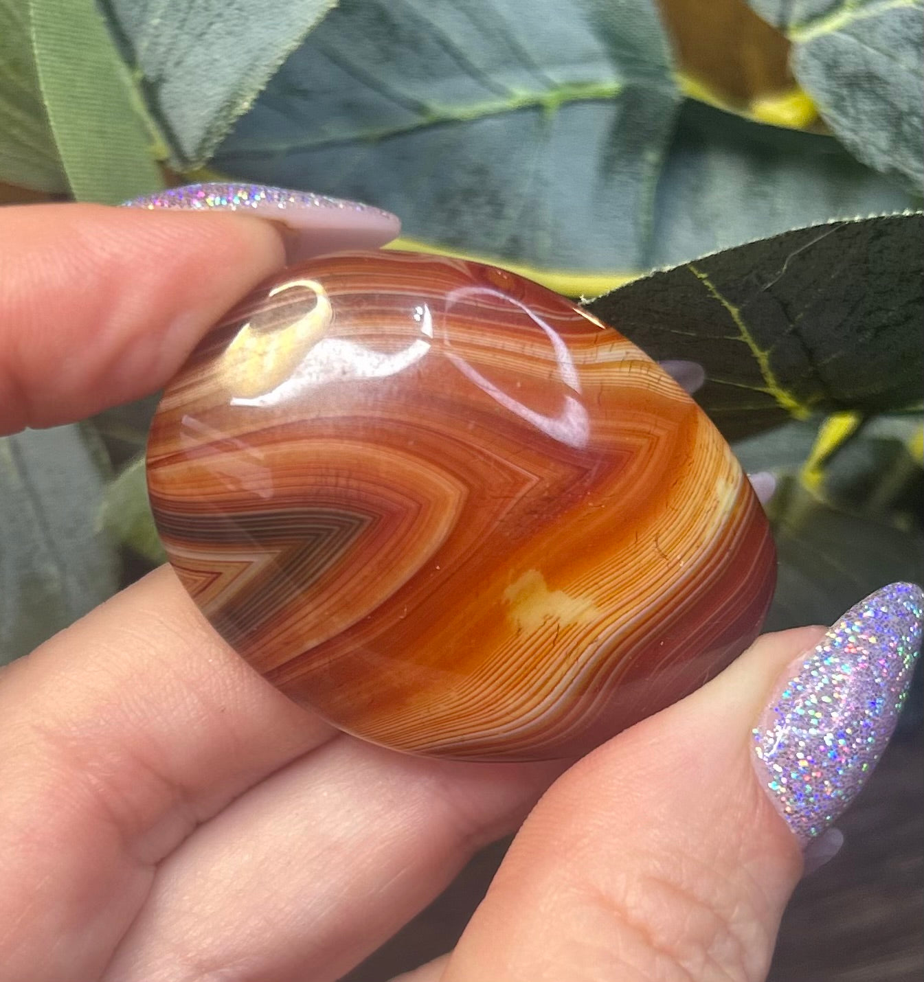 Sardonyx Banded Palm Stones