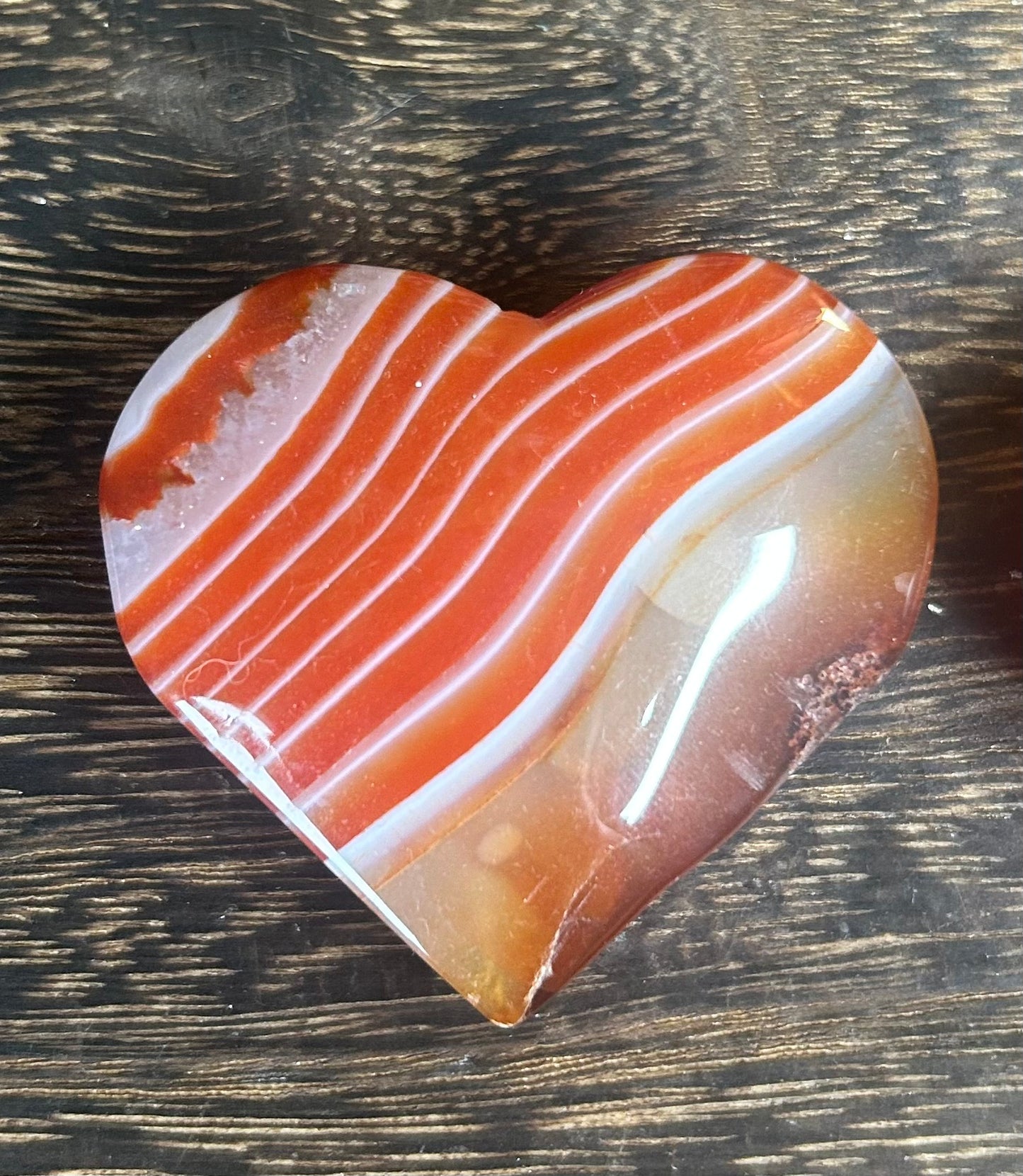 Carnelian Agate Heart Carvings