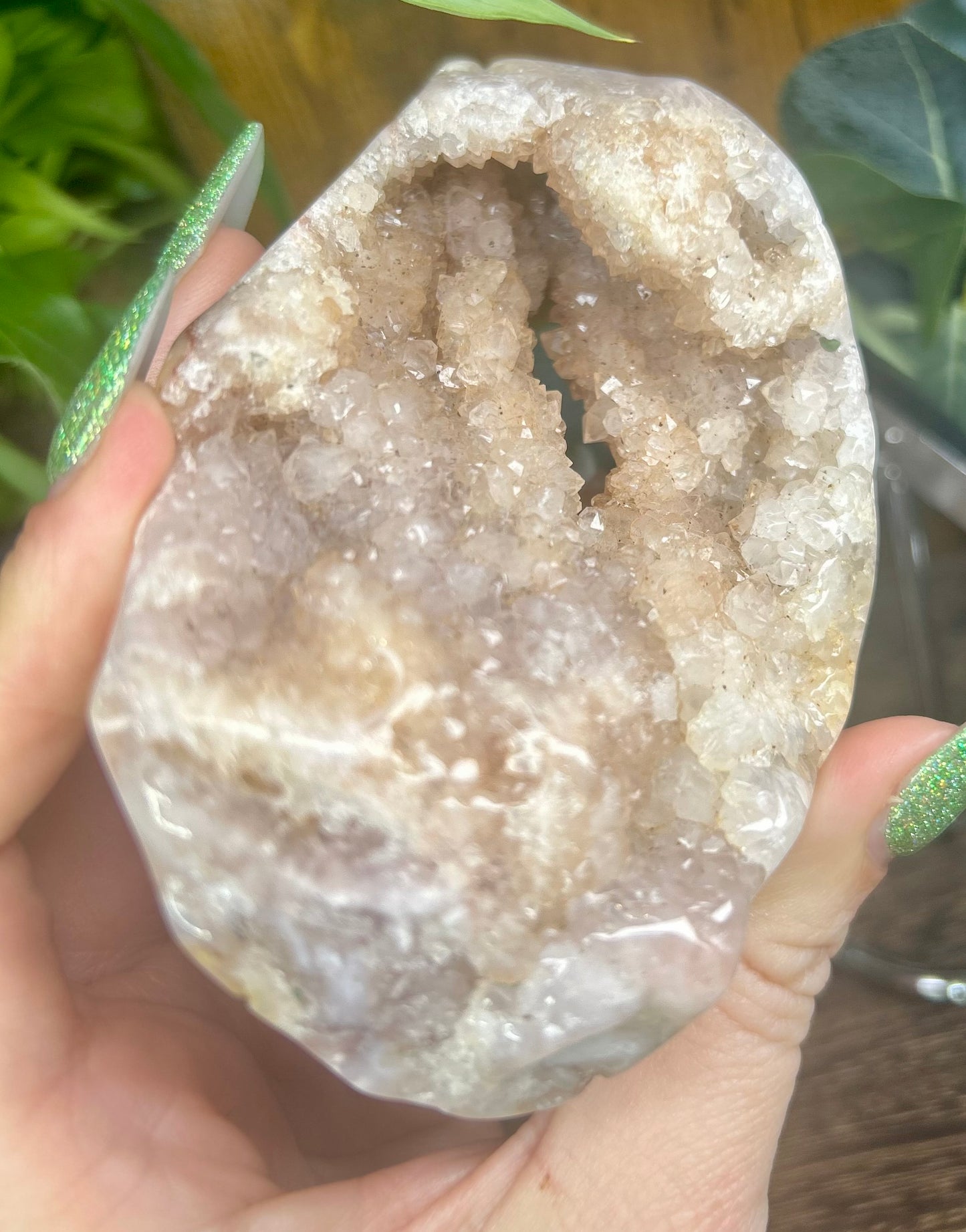 Pink Flower Amethyst Polished Raw Statement Piece