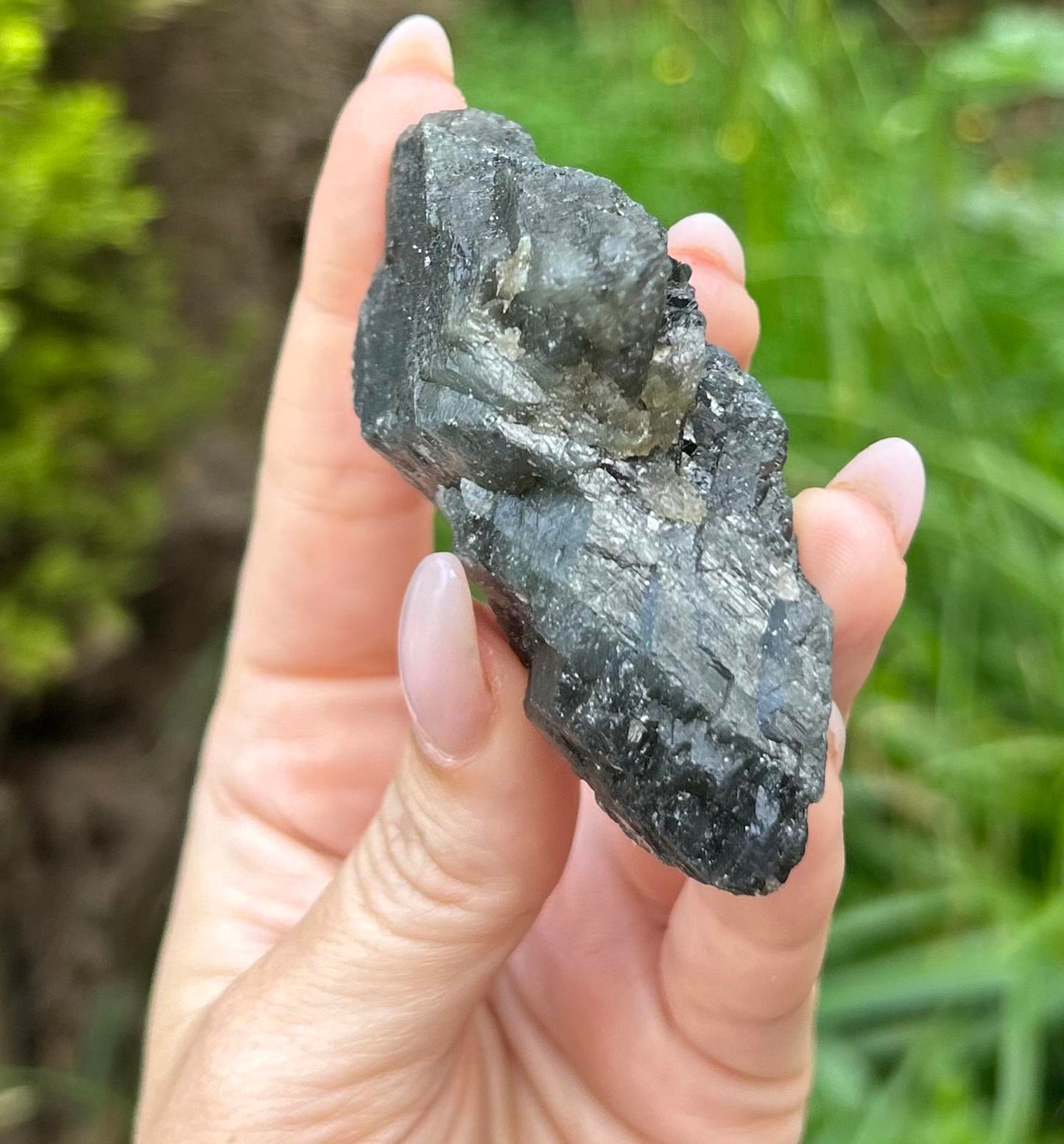 Labradorite Flashy Blue Green Raw Crystal Stone