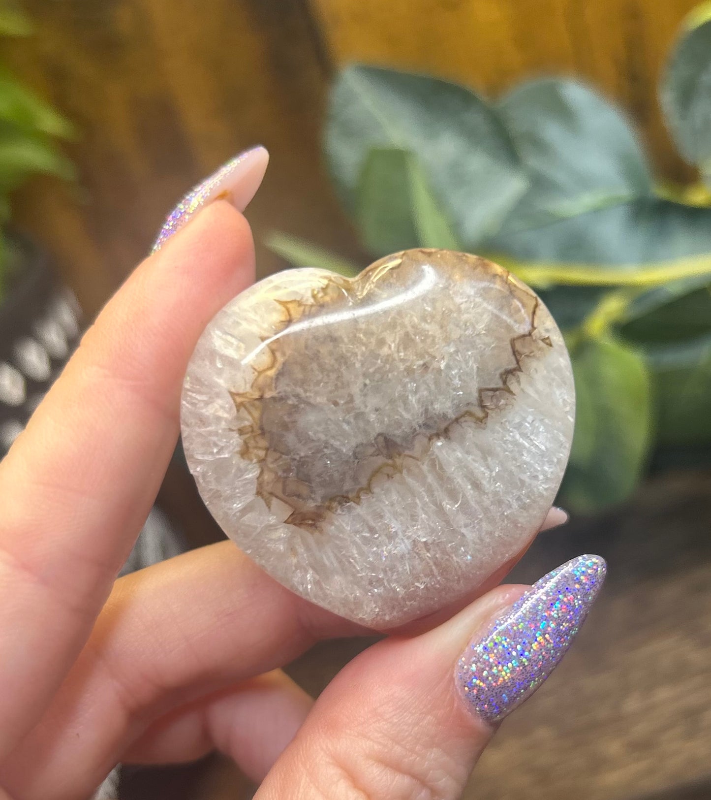 Carnelian Agate Crystal Heart