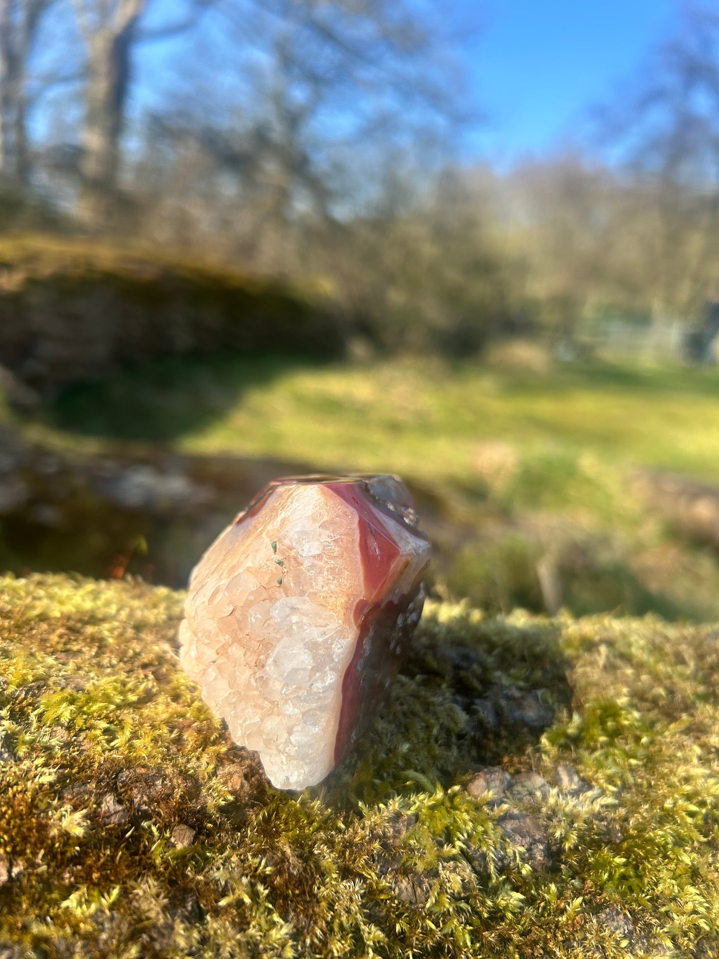 Red Moss Agate Druzy Freeform