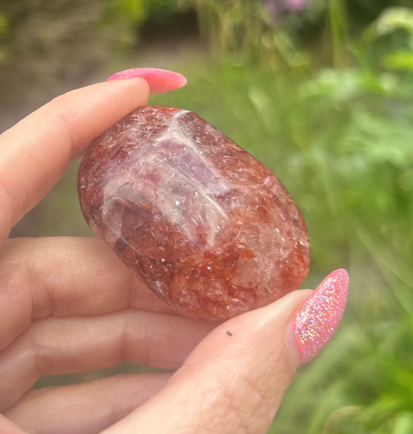 Fire Quartz Palmstone