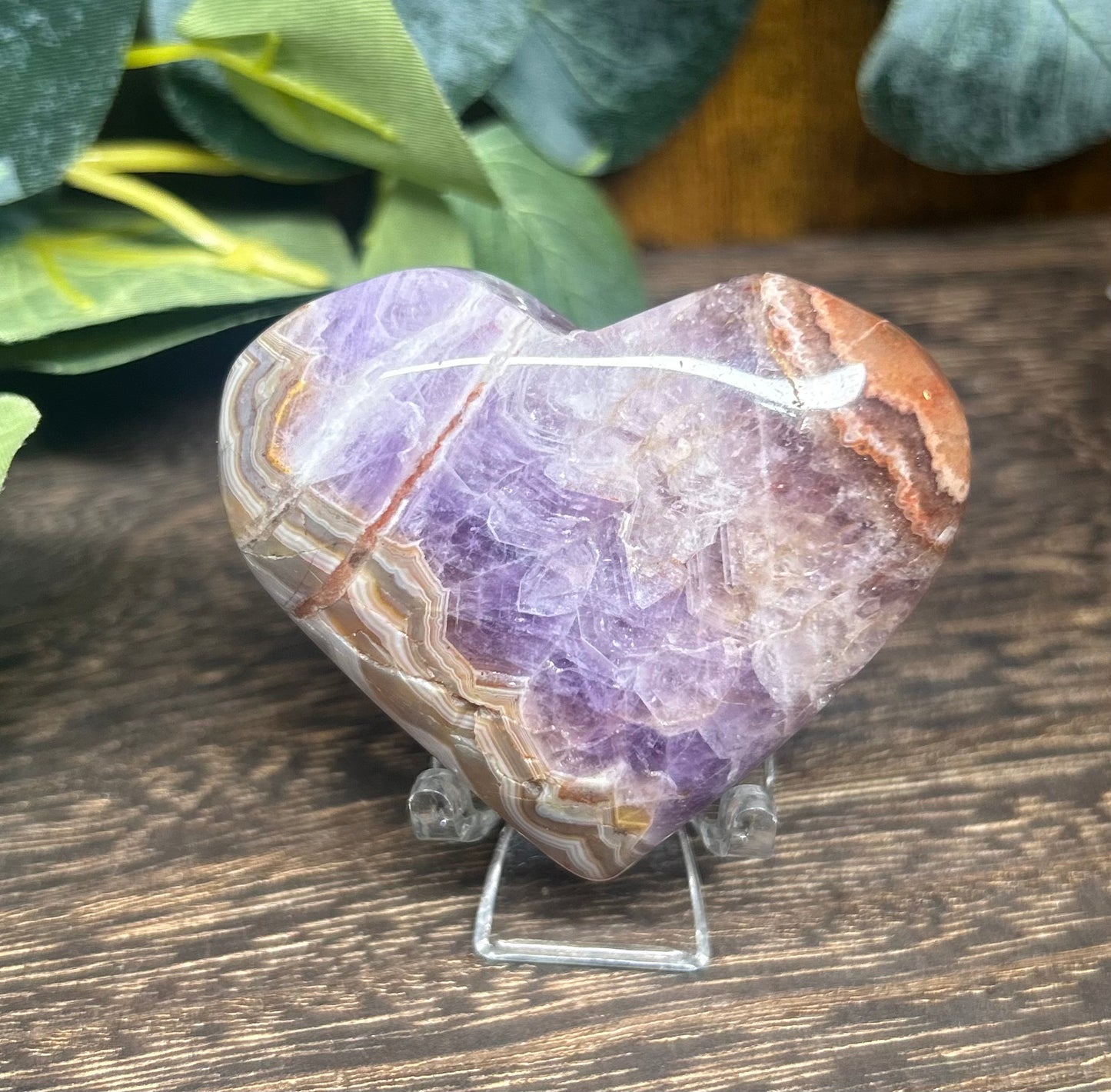 Amethyst Agate Heart