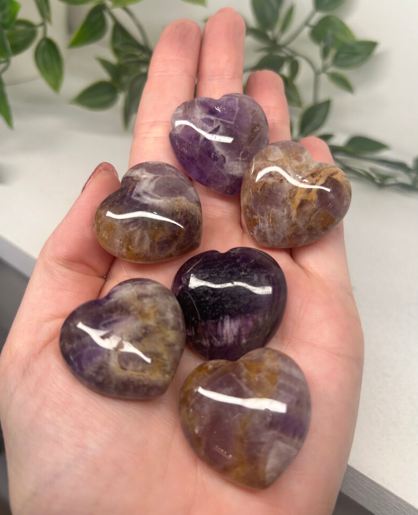 Amethyst Pocket Hearts