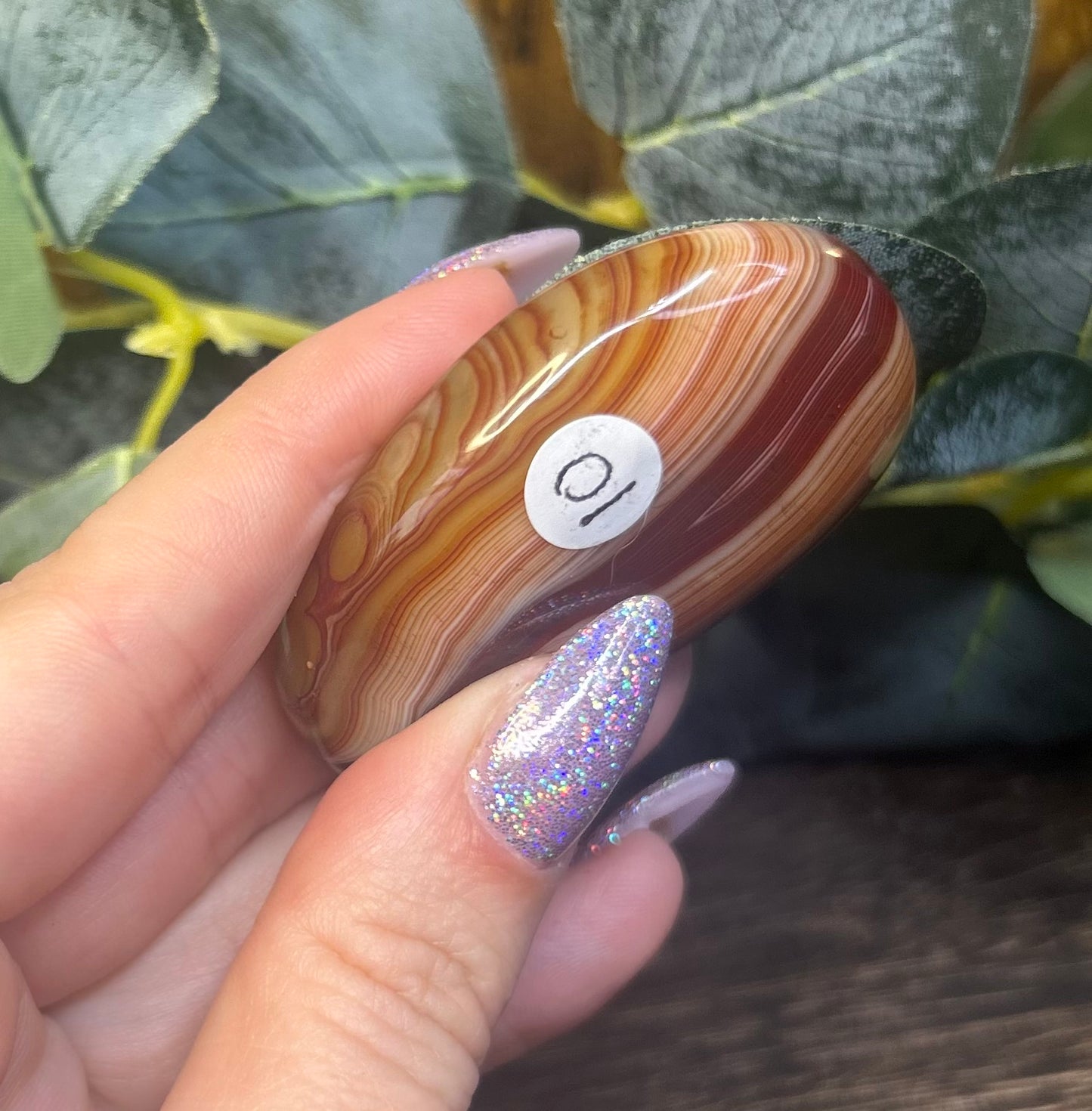 Sardonyx Banded Palm Stones
