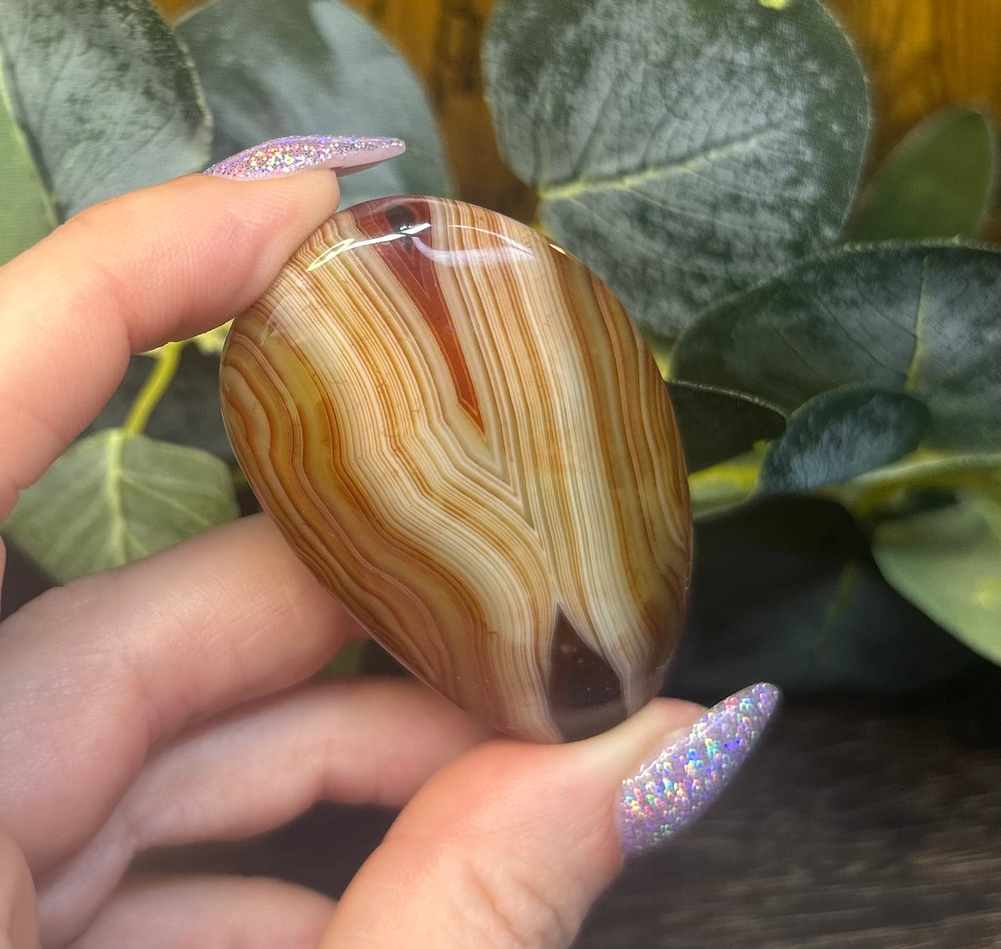 Sardonyx Banded Palm Stones