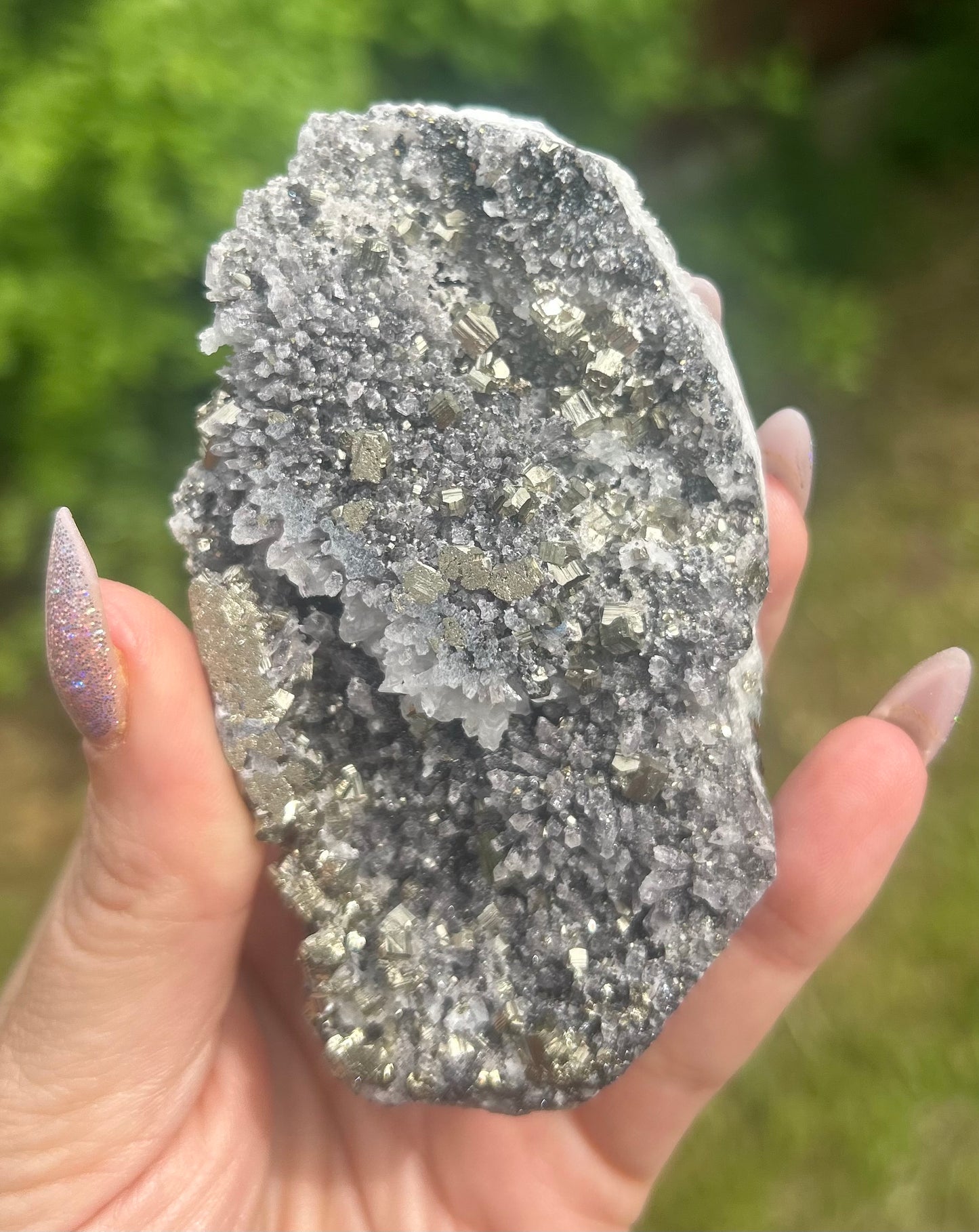 Quartz With Galena And AA Quality Pyrite Cubes