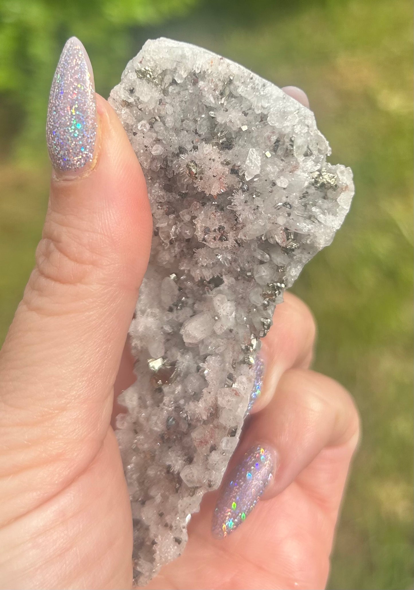 Quartz, Red Quartz, Galena With Pyrite