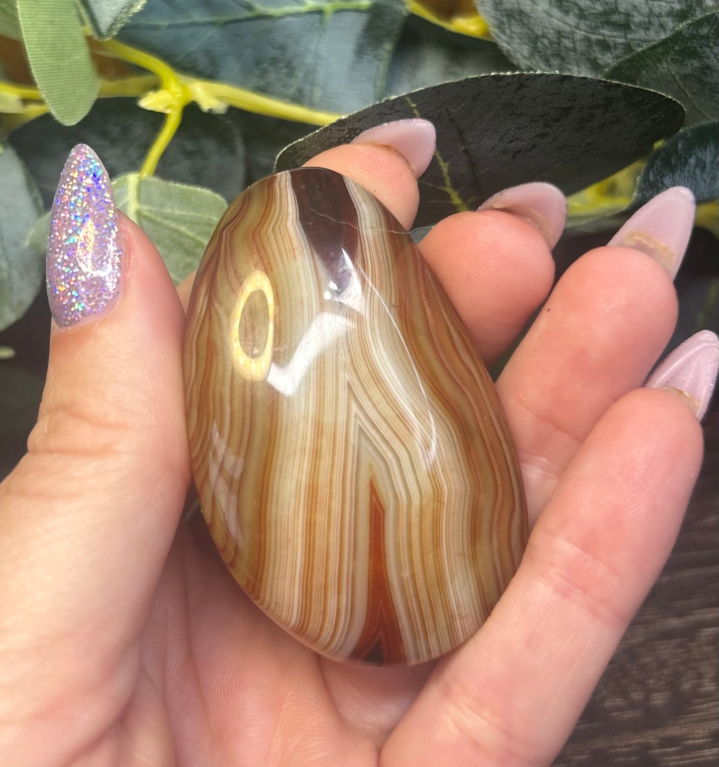 Sardonyx Banded Palm Stones