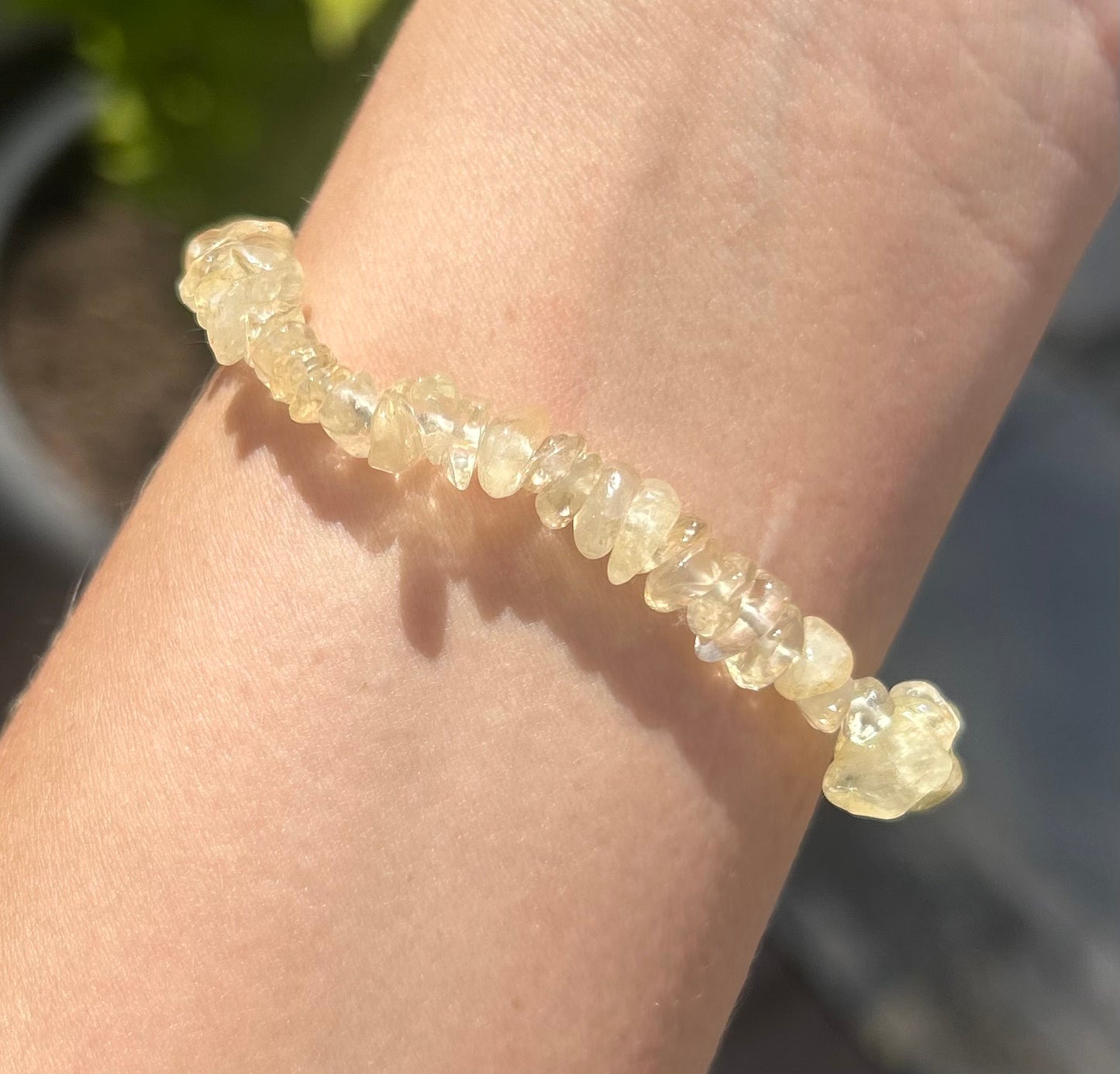 Citrine Crystal Chip Bracelet