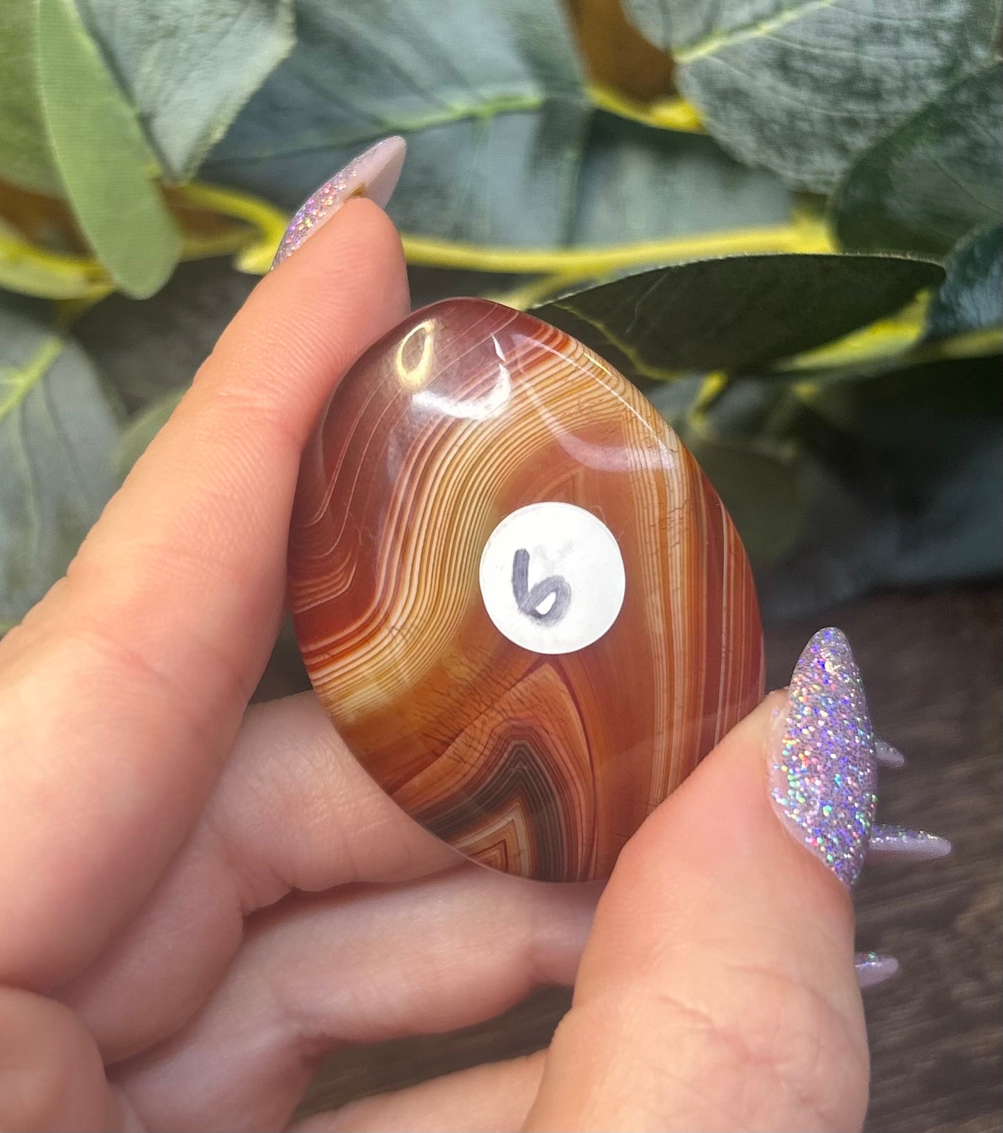 Sardonyx Banded Palm Stones