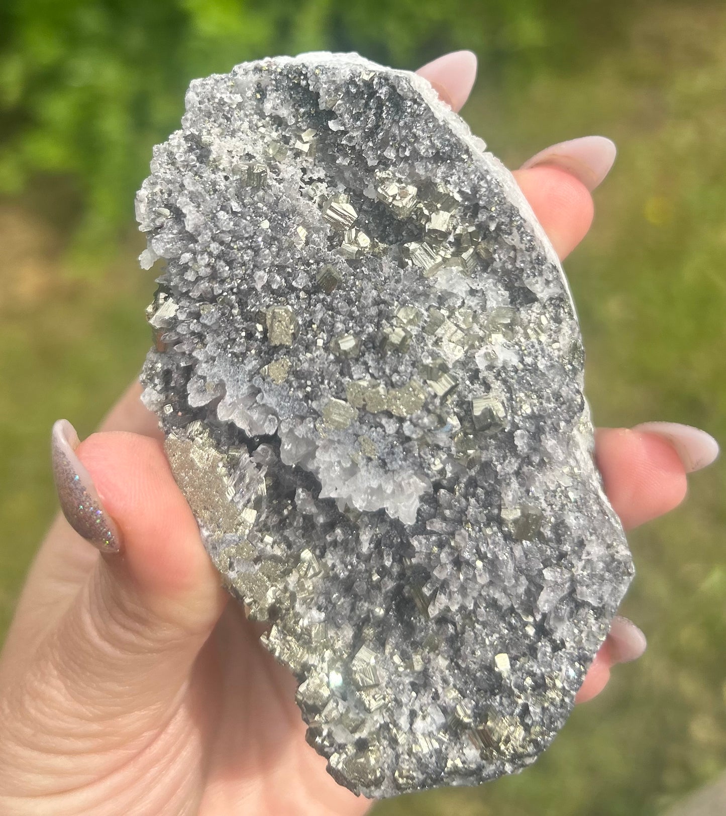 Quartz With Galena And AA Quality Pyrite Cubes
