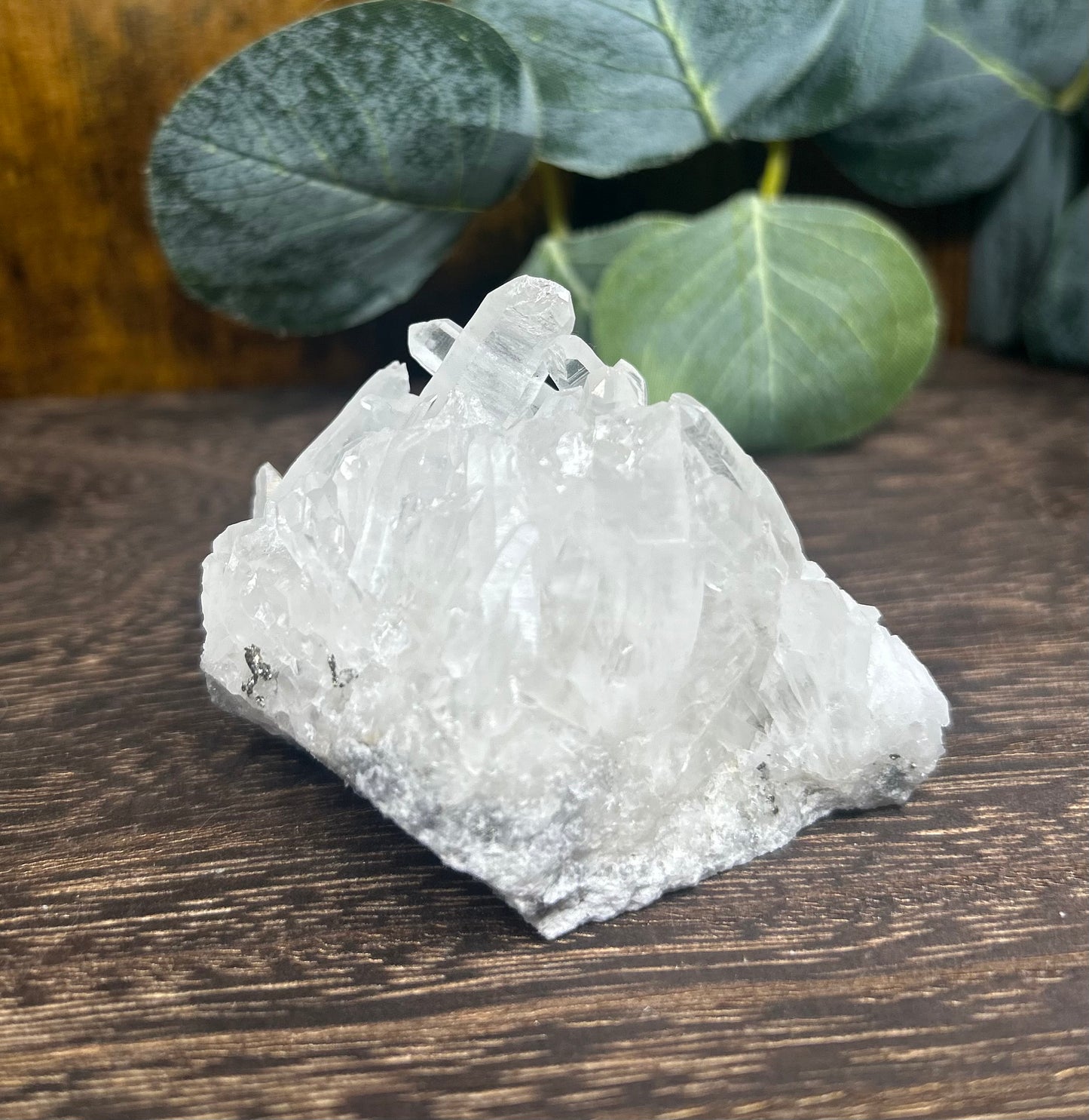 Quartz Needle Point Raw Specimen With Pyrite