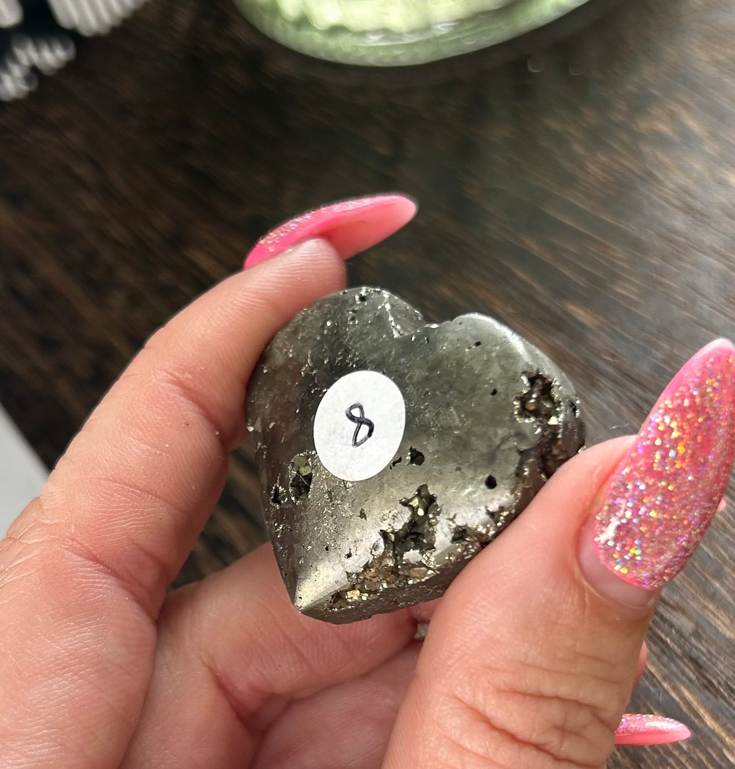 Pyrite Small Solid Pocket Heart