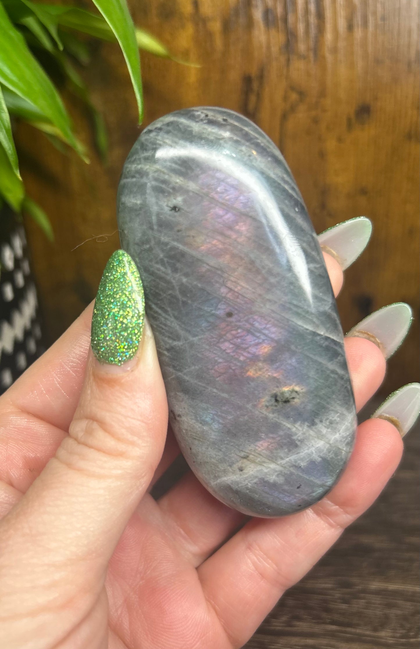 Labradorite Rainbow Flashy Palmstone
