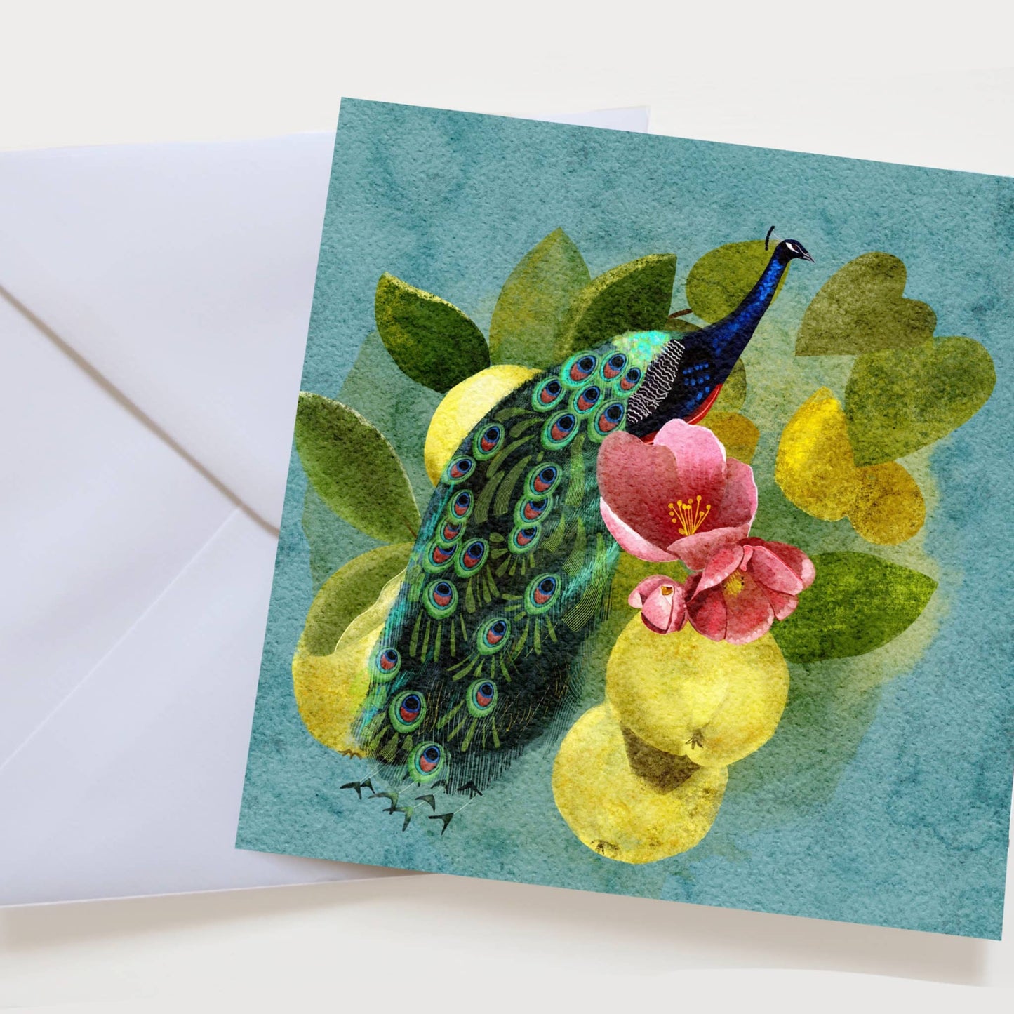 Peacock and quince