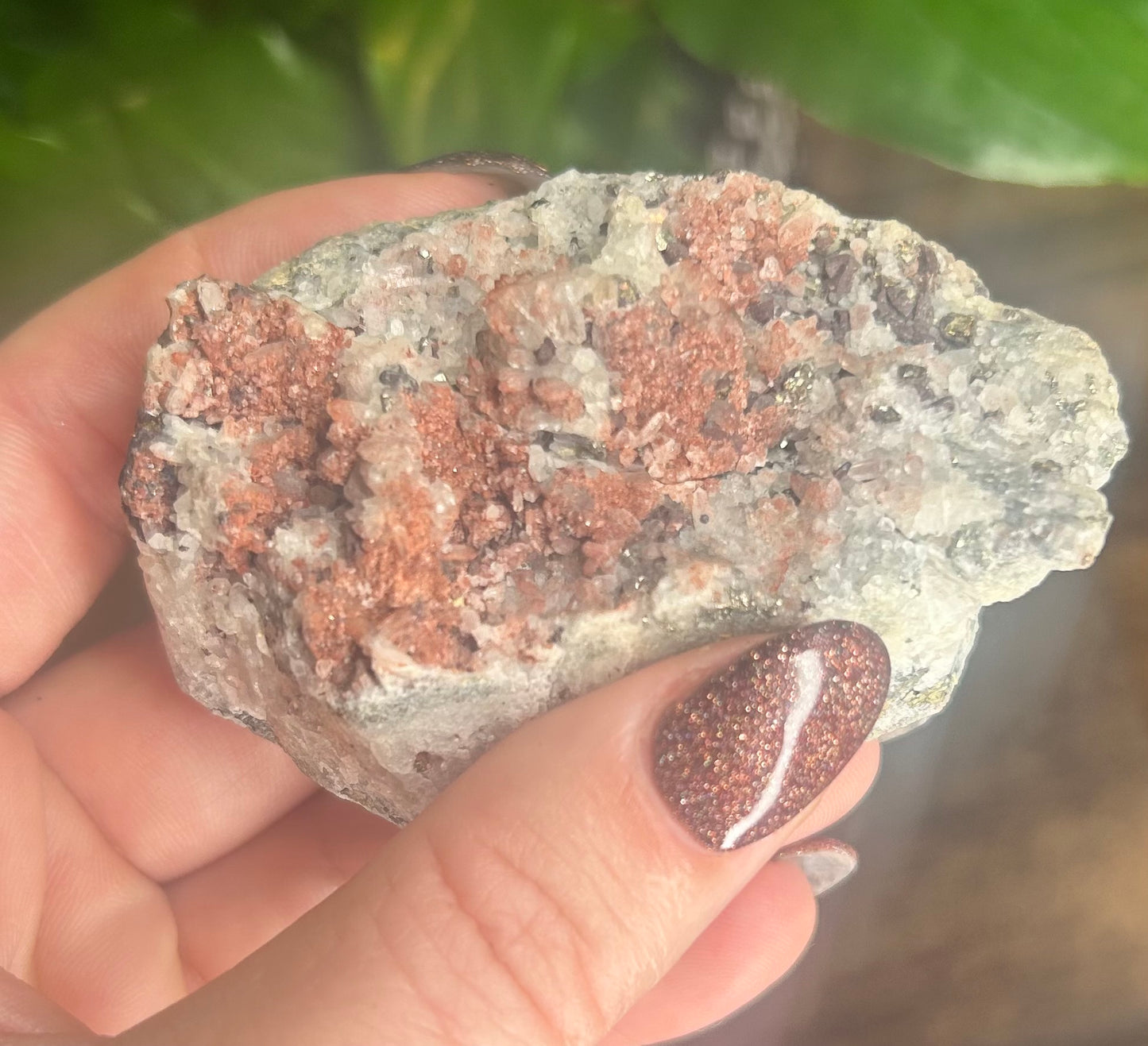 Red Quartz, Quartz, Galena & Pyrite Raw Specimen