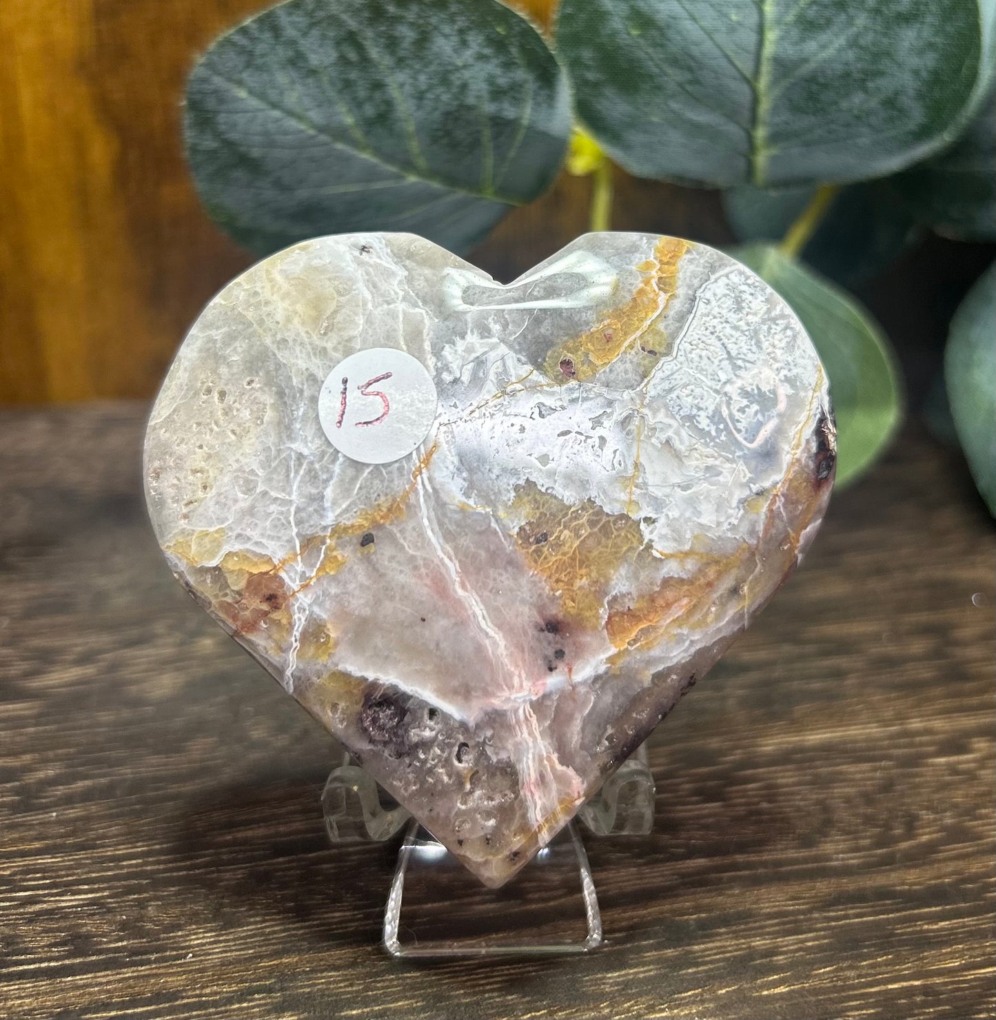 Mexican Crazy Lace Agate Heart