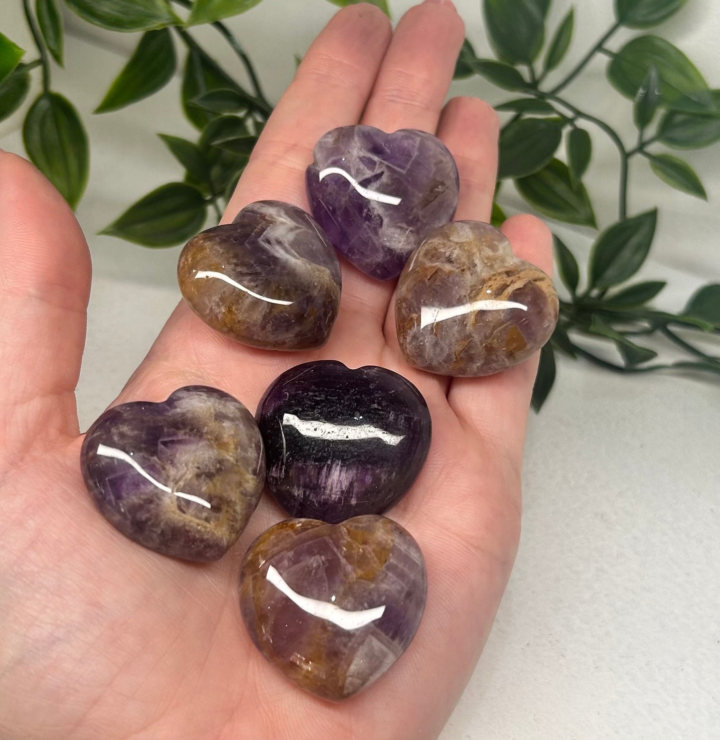 Amethyst Pocket Hearts