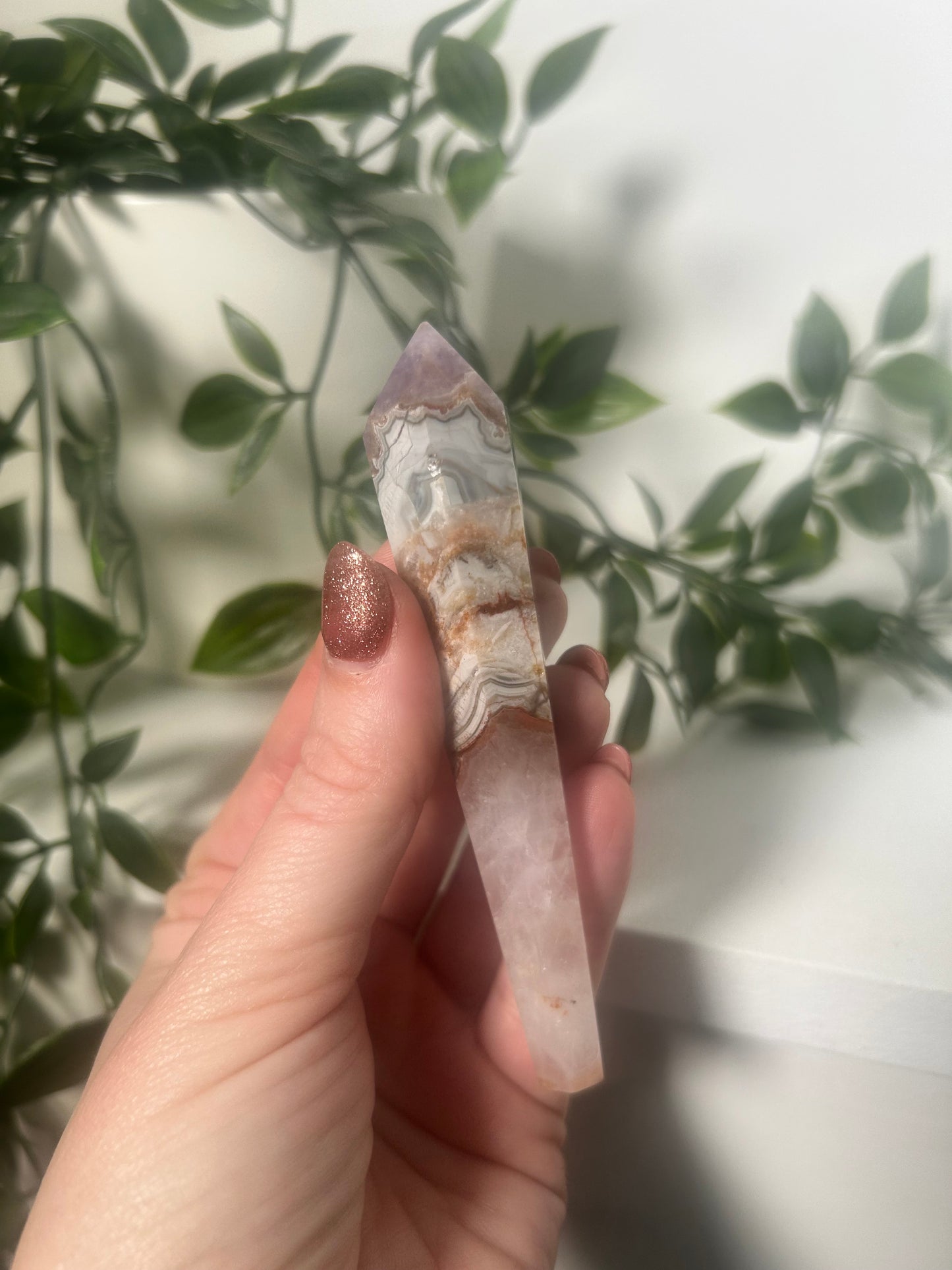Amethyst Agate Small Wand