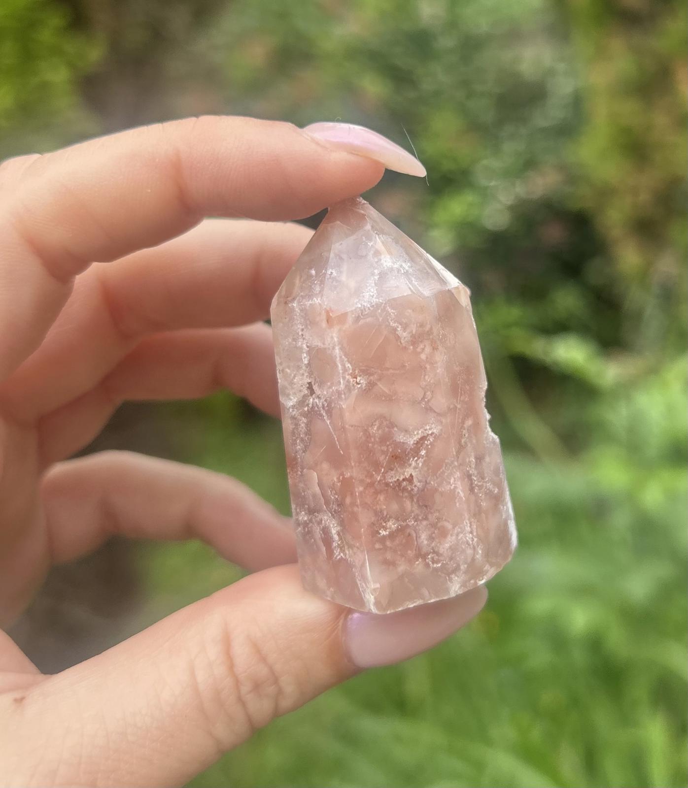 Pink Agate Small Druzy Tower