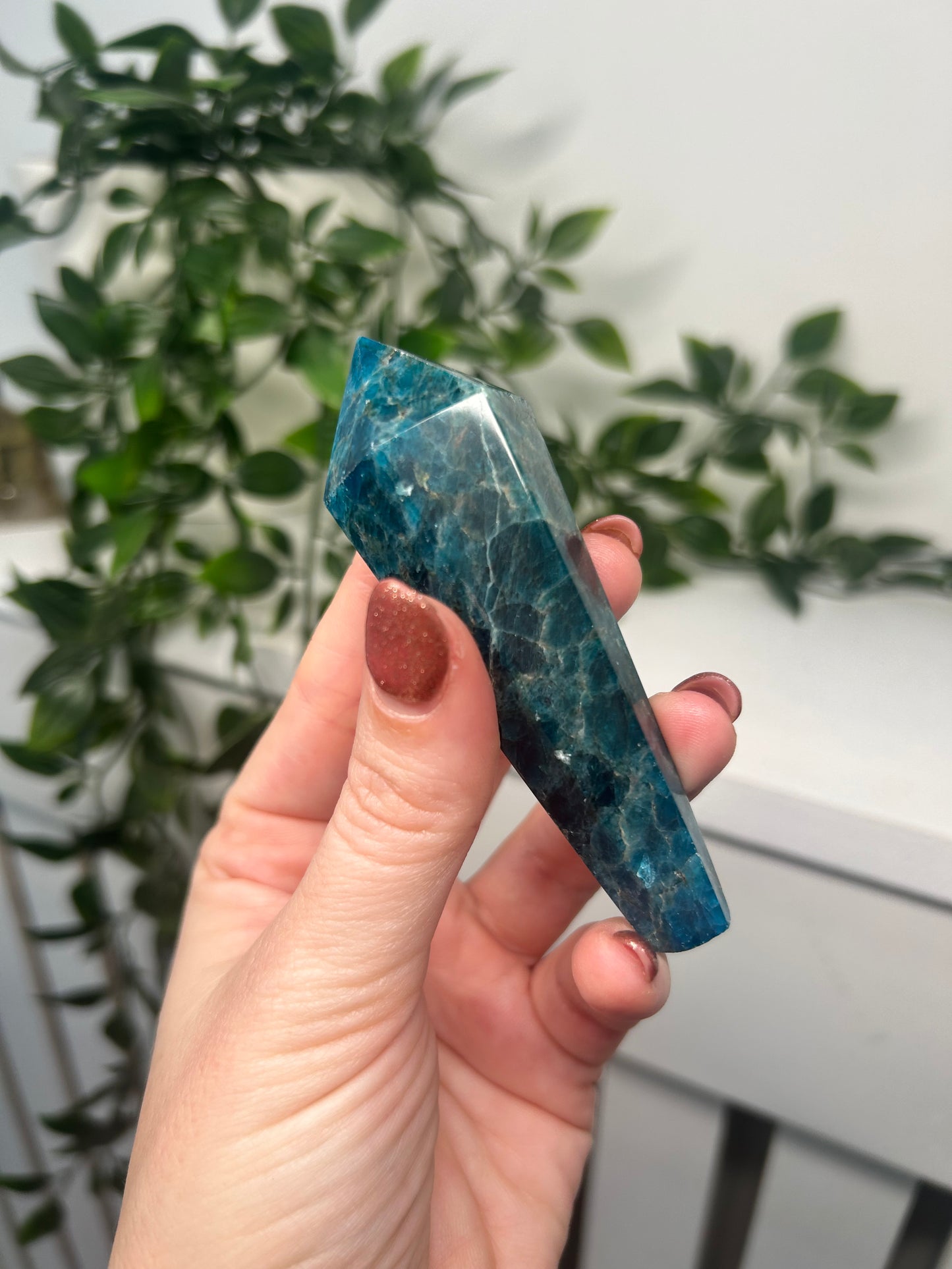 Blue Apatite Wand