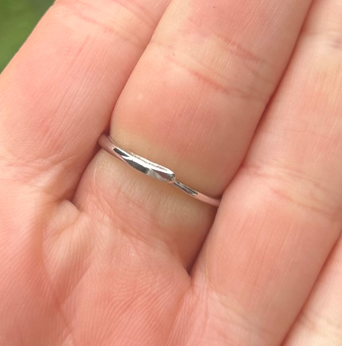 Orange toned Garden Quartz Crystal Ring