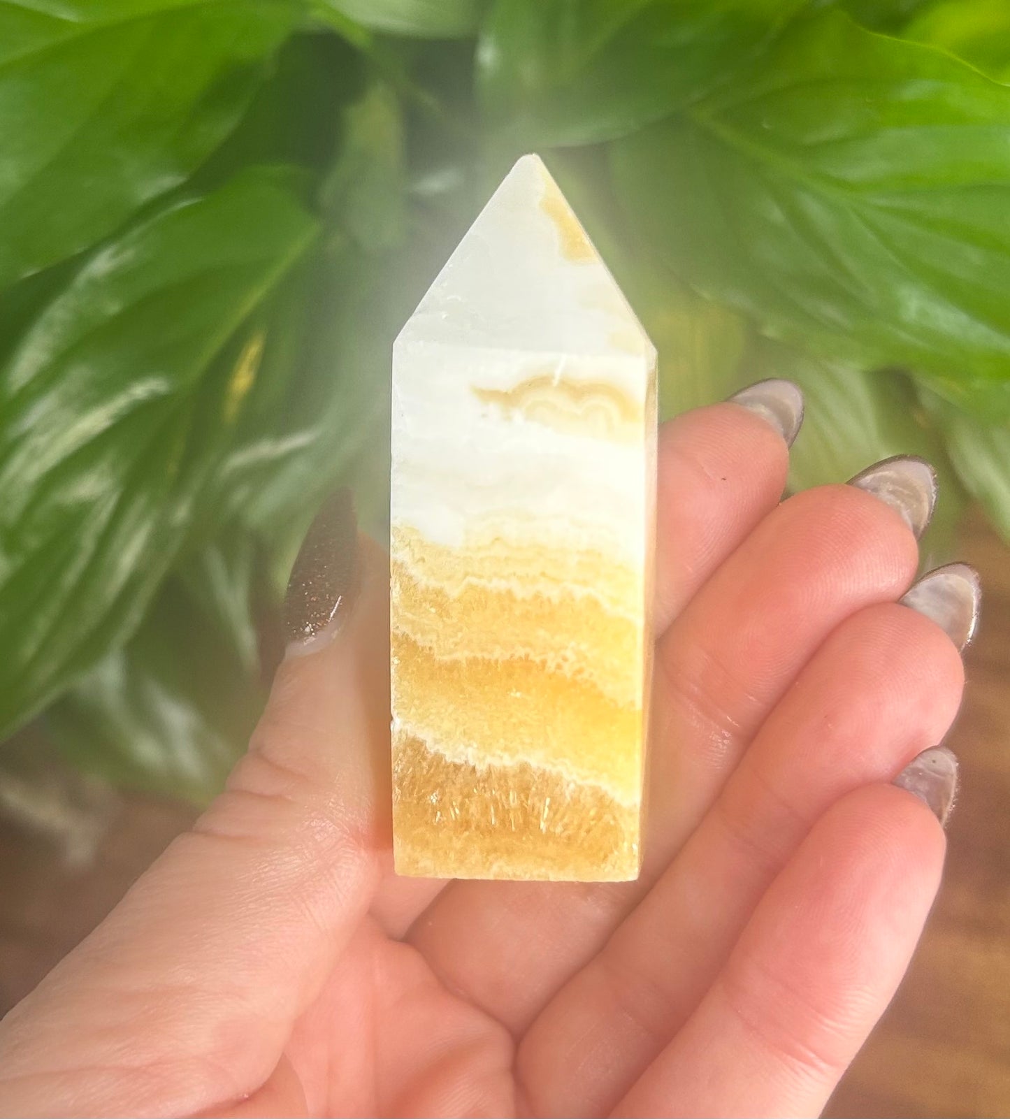 Orange Calcite Banded Tower (slight imperfection)