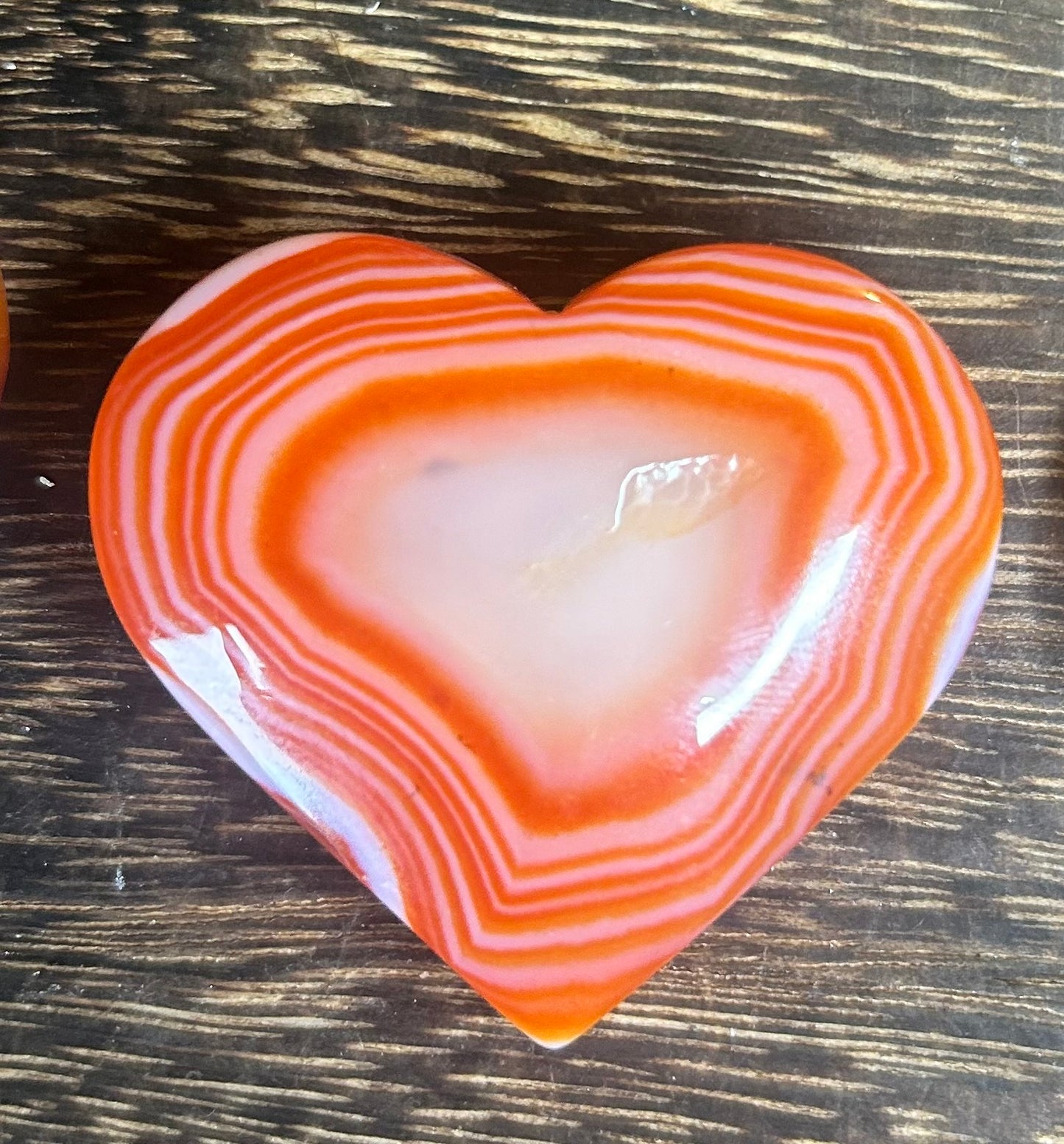 Carnelian Agate Heart Carvings