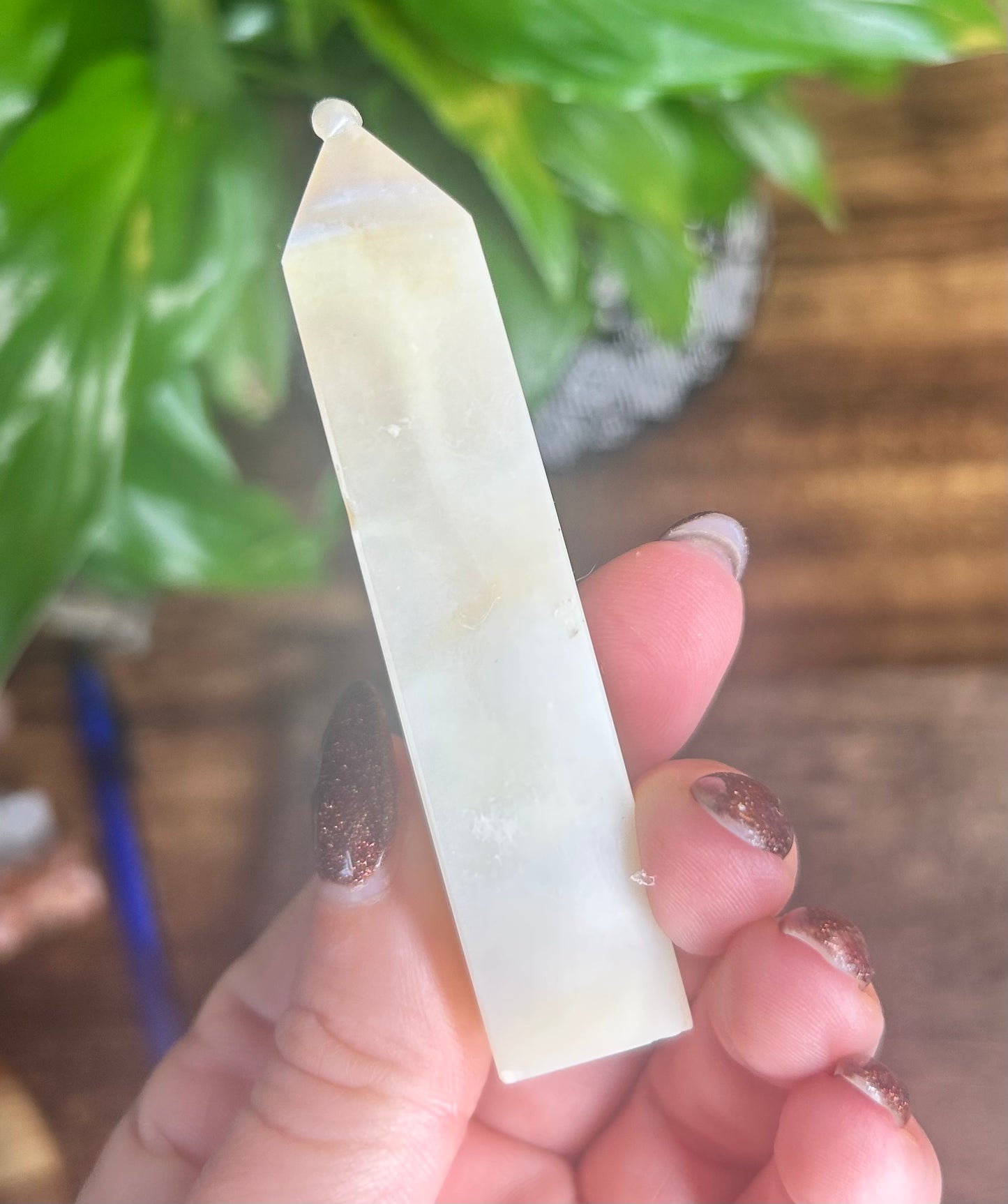 Agate Banded Crystal Tower