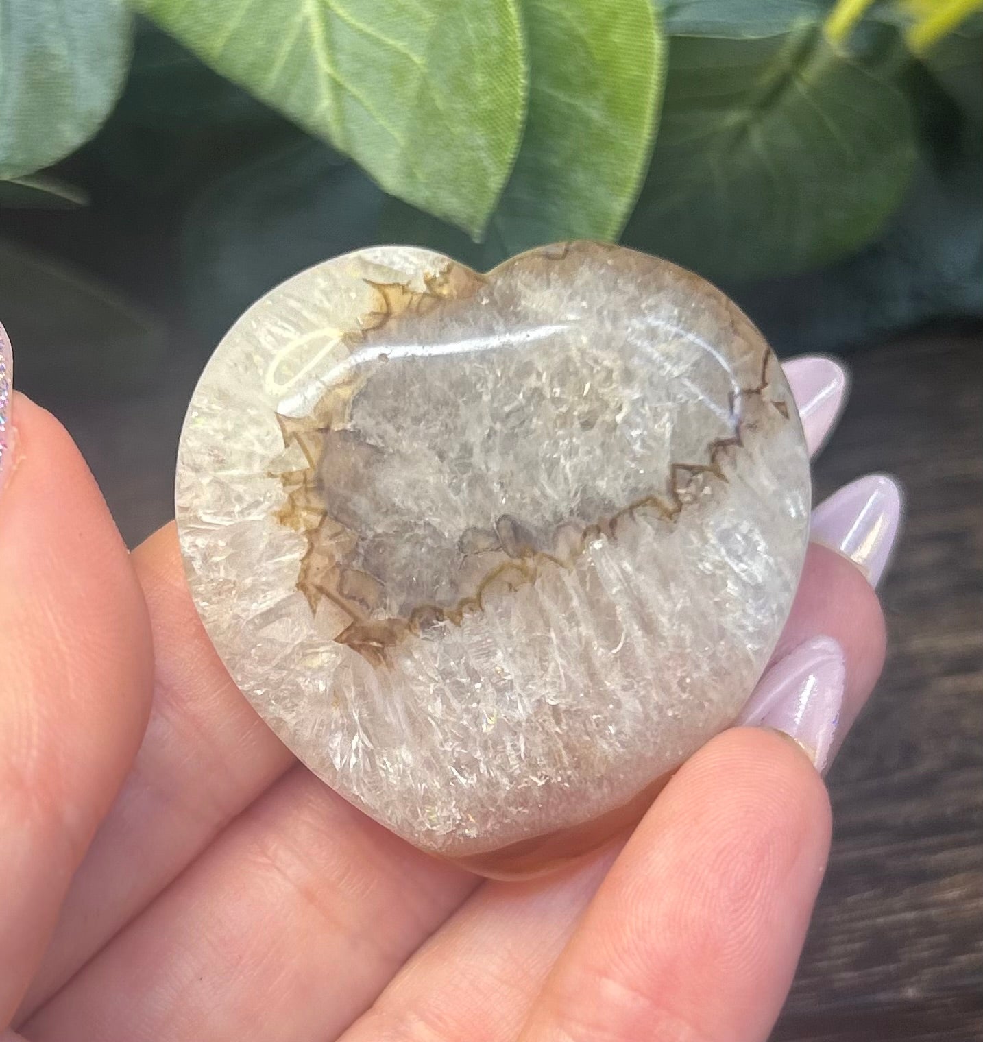 Carnelian Agate Crystal Heart