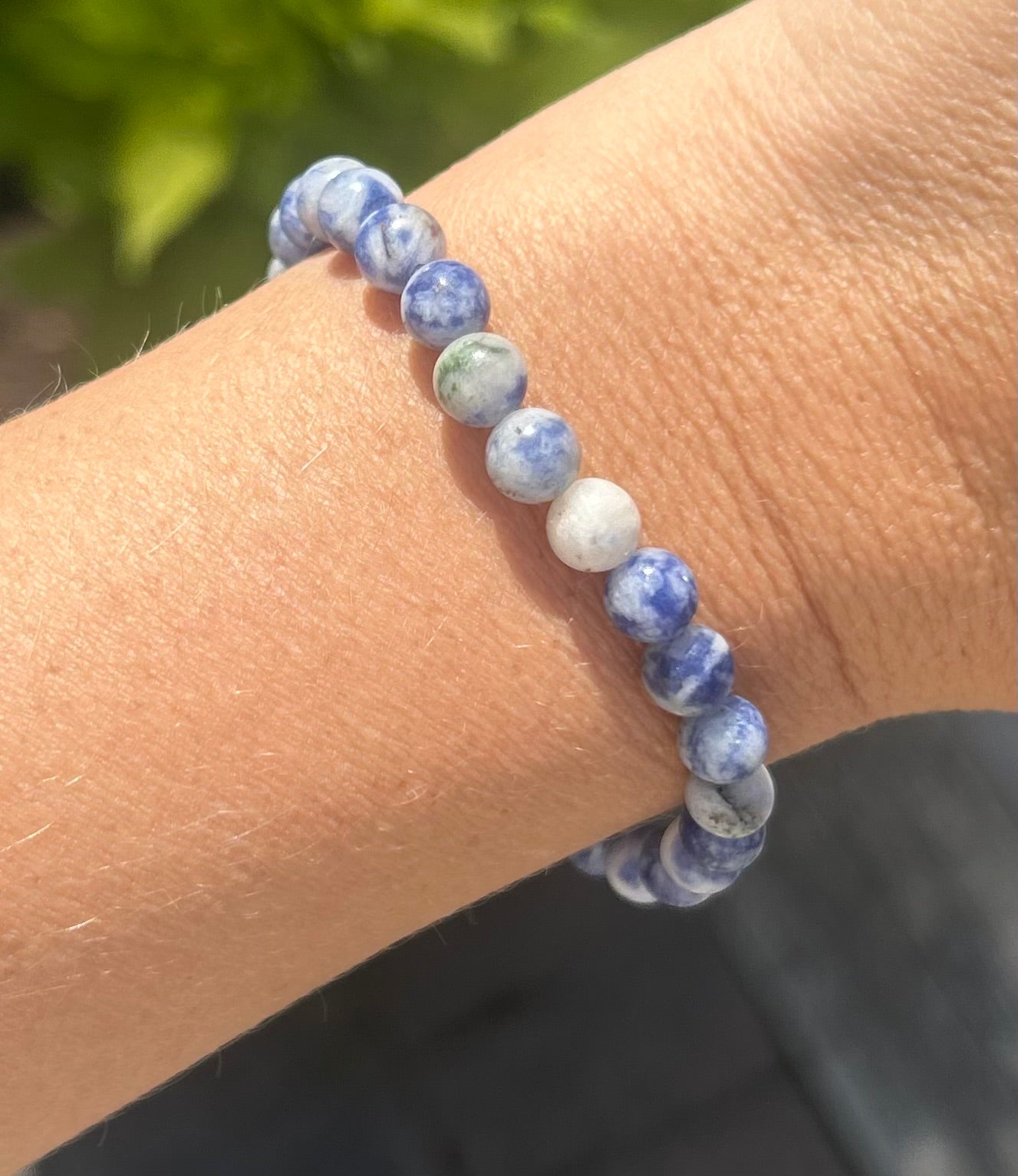 Sodalite Beaded Crystal Bracelet