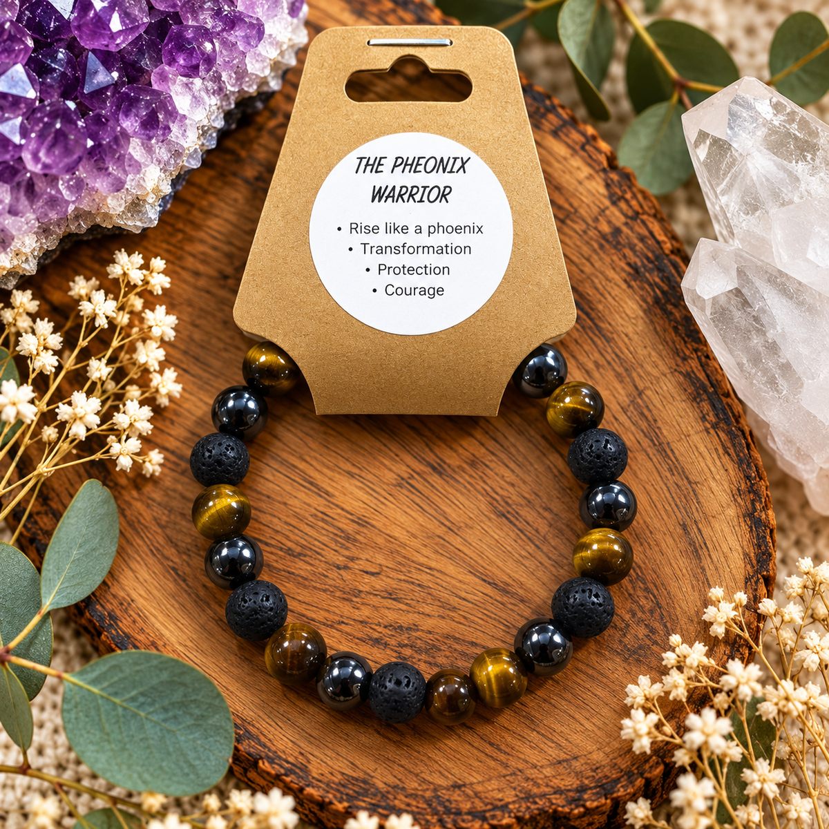 The Phoenix Warrior Crystal Bracelet 8mm