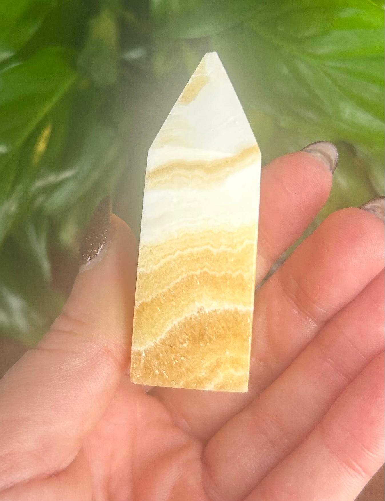 Orange Calcite Banded Tower (slight imperfection)