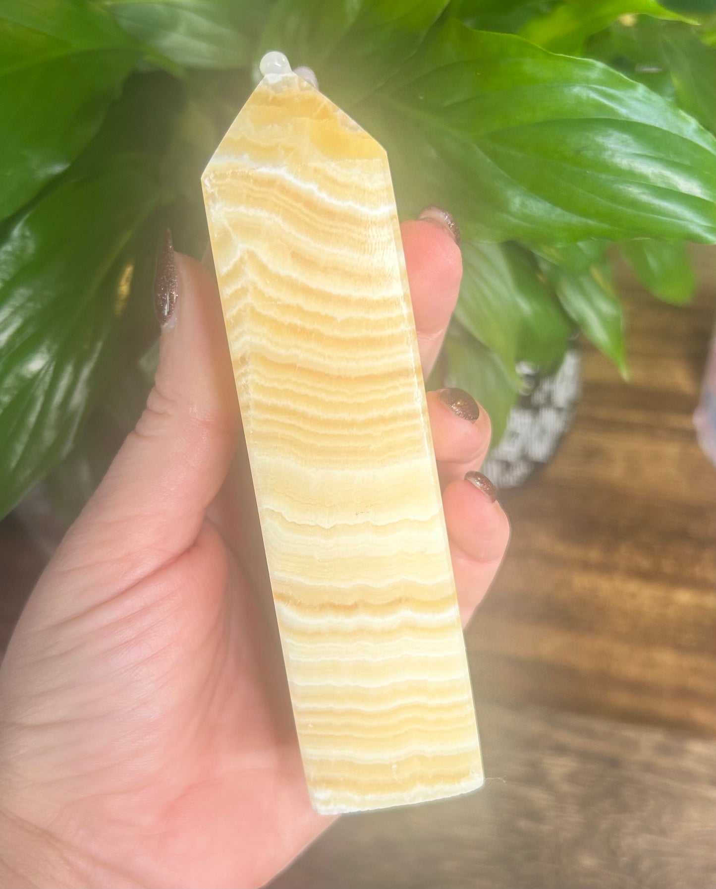 Orange Calcite Banded Tower (slight imperfection)