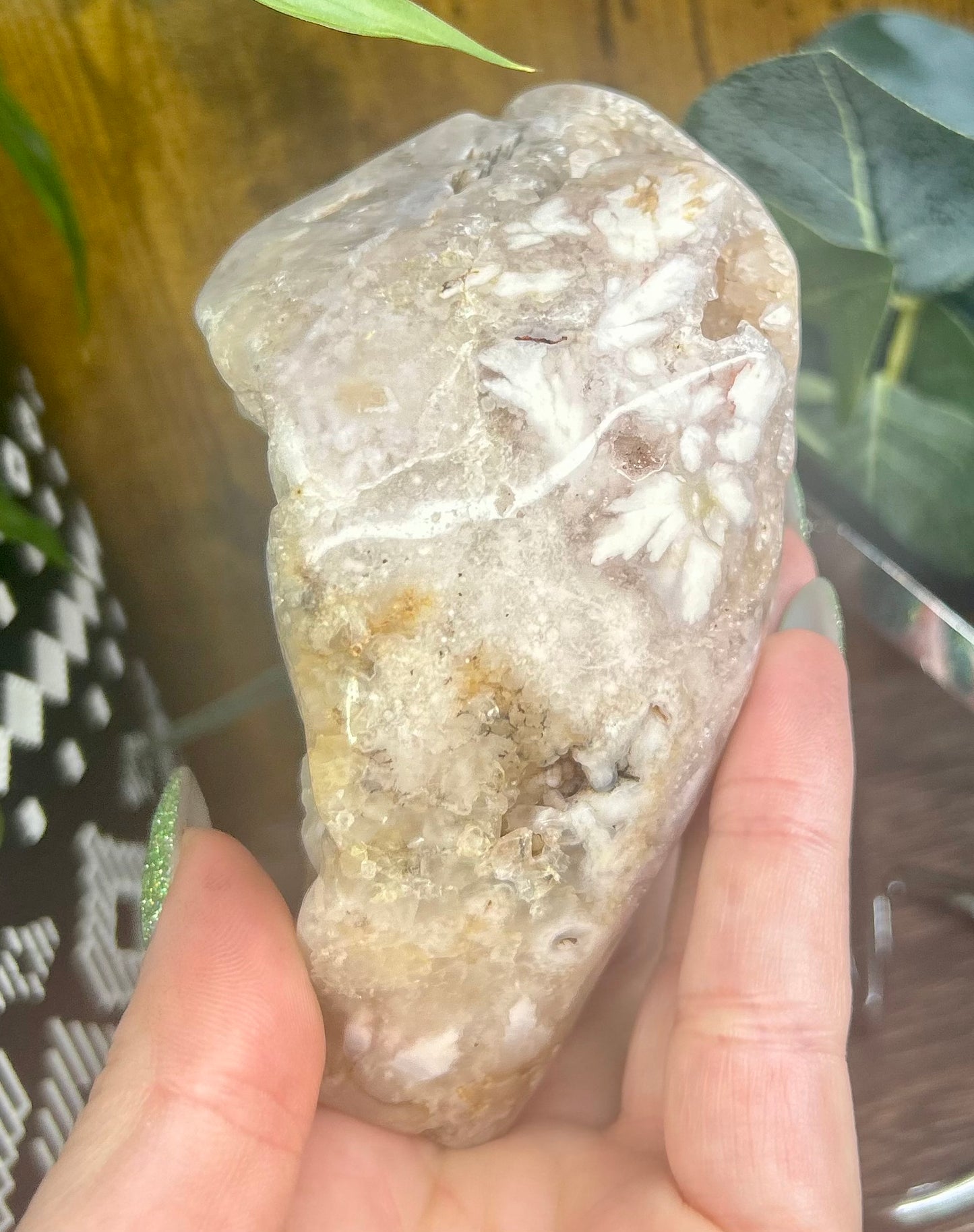 Pink Flower Amethyst Polished Raw Statement Piece