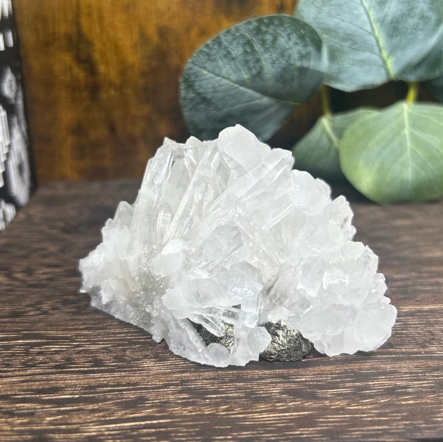 Quartz Needle Point Raw Specimen With Pyrite