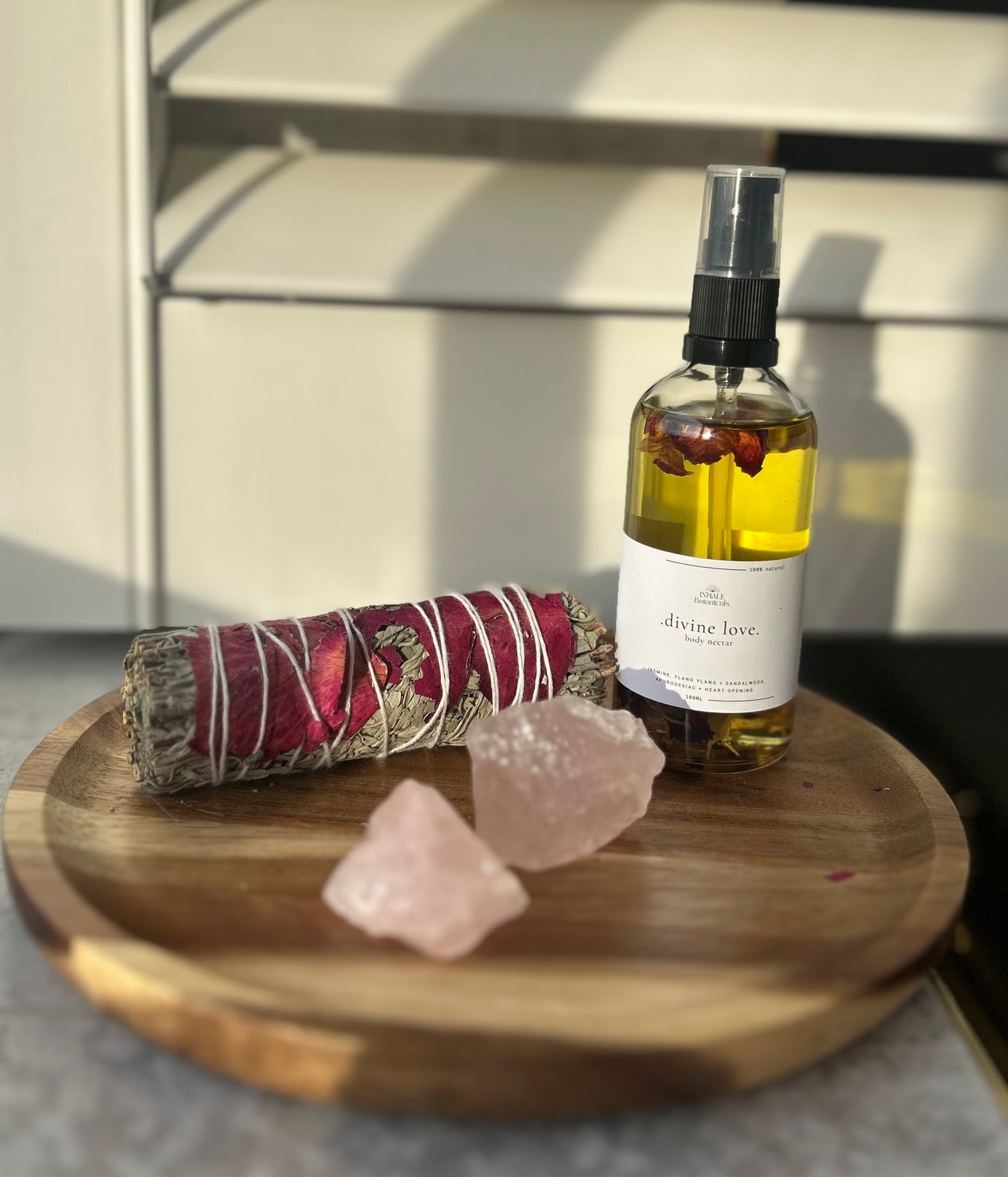 Pink Petals & White Sage Smudge Stick