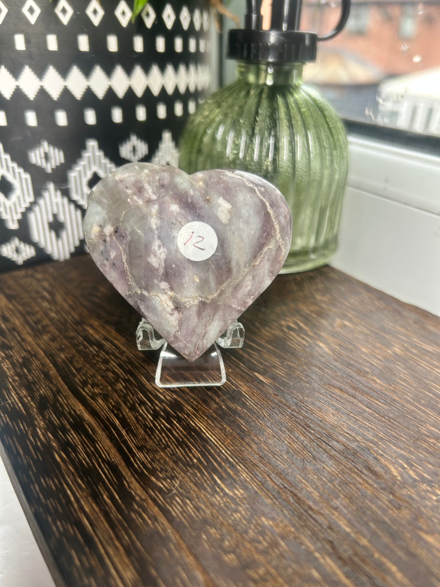 Unicorn Crystal Heart Carving